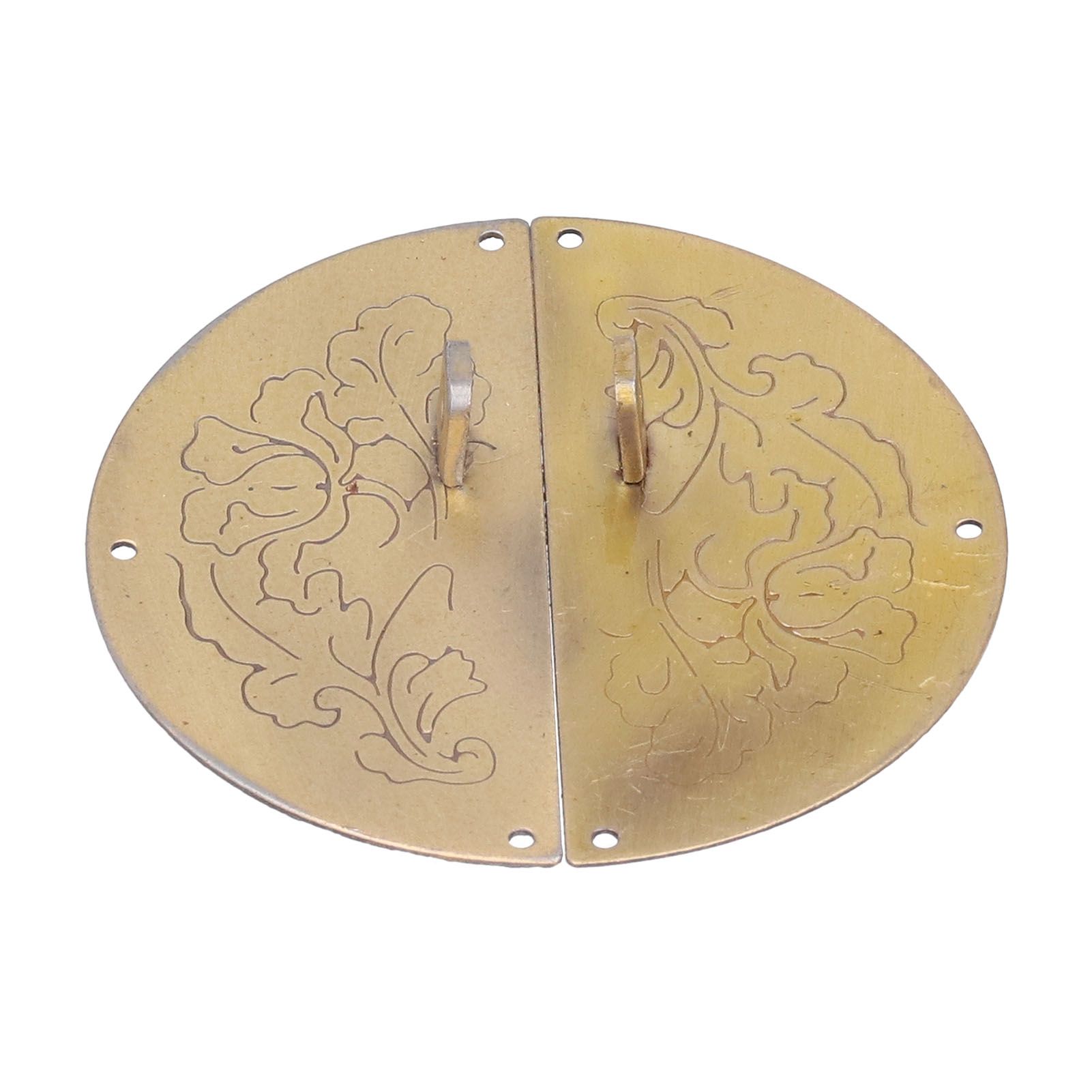 Retro Round Plate Pull Handle Cabinet Wardrobe Double Door Ring Pull for Home Door view 3