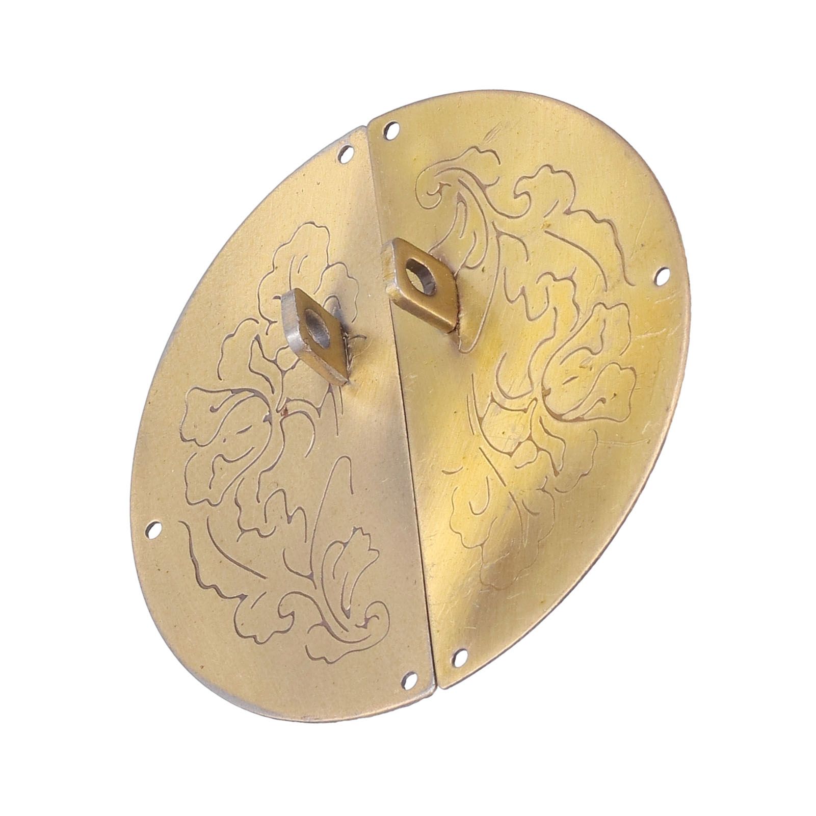 Retro Round Plate Pull Handle Cabinet Wardrobe Double Door Ring Pull for Home Door view 4