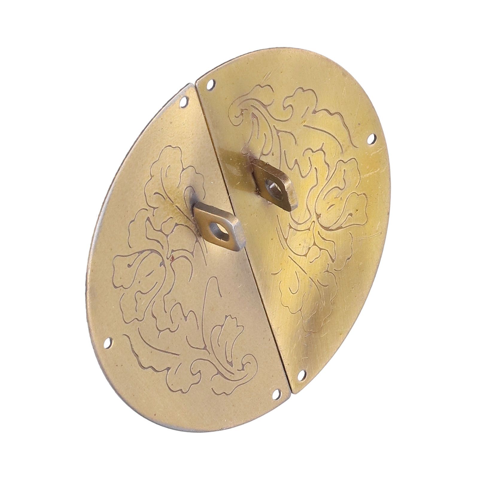 Retro Round Plate Pull Handle Cabinet Wardrobe Double Door Ring Pull for Home Door view 8