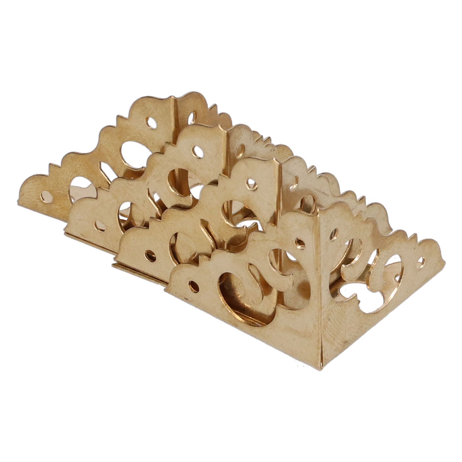 4Set Box Corner Protector Brass Luggage Edge Safety Guard Cover Hardware Accessory view 8