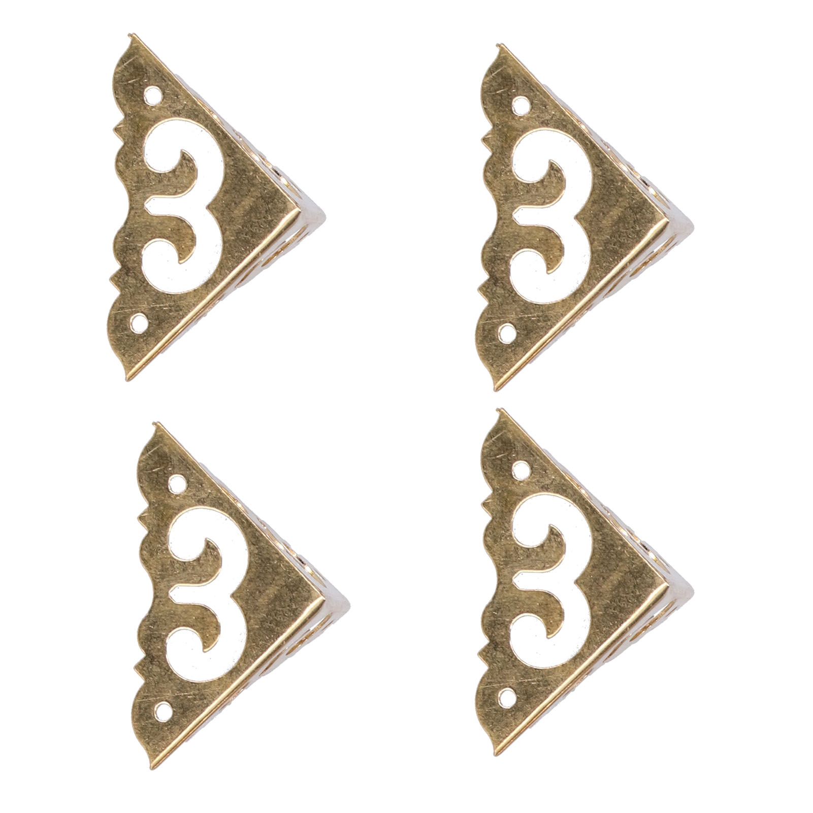 4Set Box Corner Protector Brass Luggage Edge Safety Guard Cover Hardware Accessory view 10