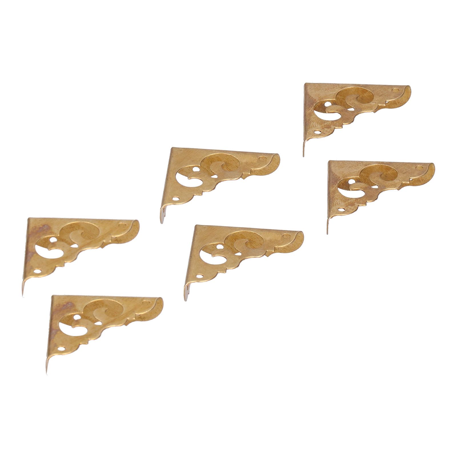 8Set Box Corner Protector Antique Short Side Brass Corner Guard for Box view 4