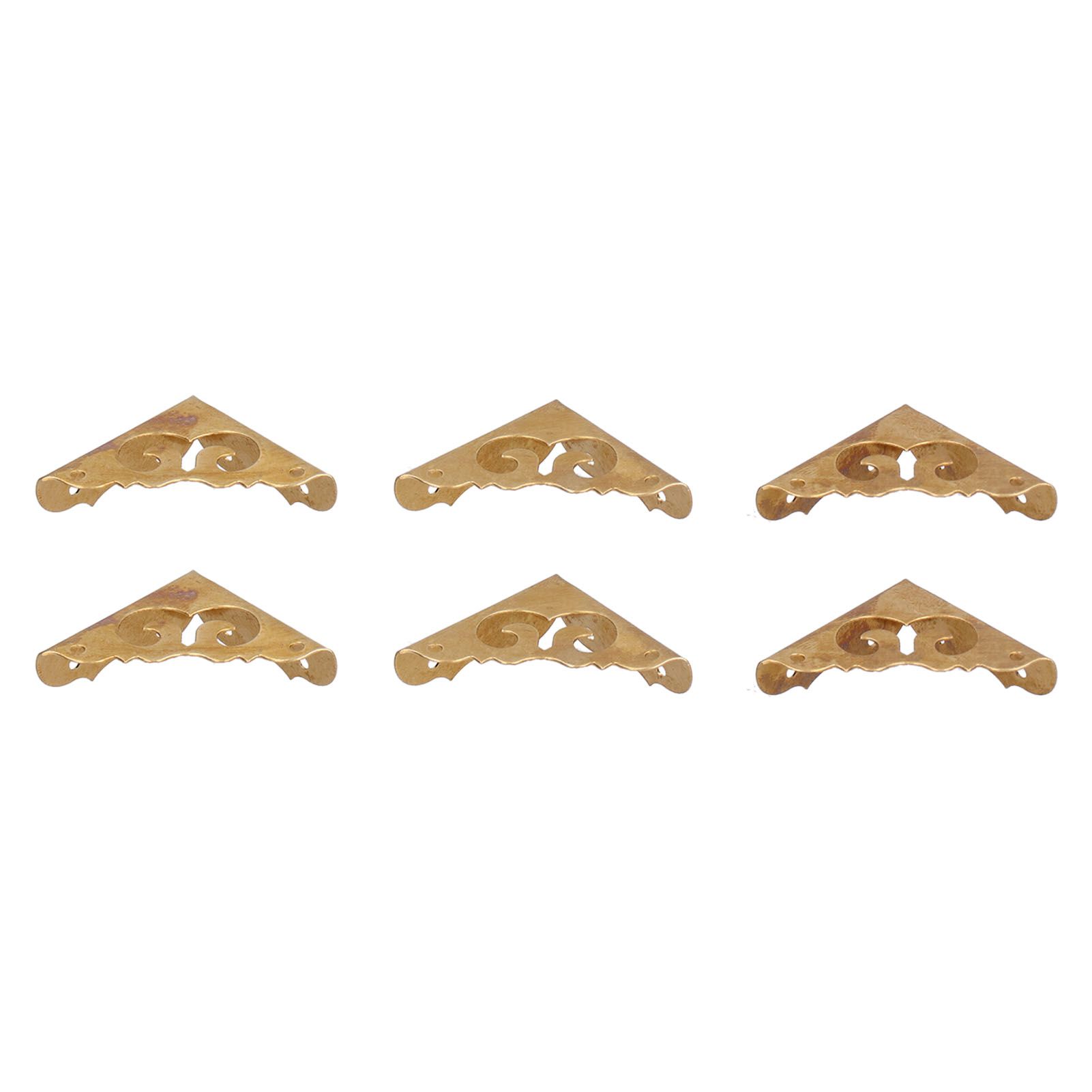 8Set Box Corner Protector Antique Short Side Brass Corner Guard for Box view 5