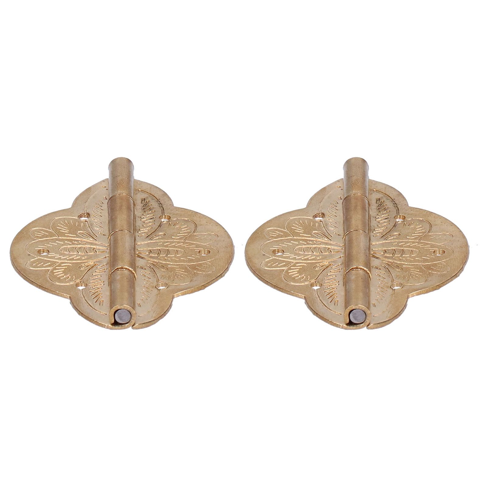 2Set Antique Hinge Small Brass Hinge for Drawer Door Cabinet Wardrobes view 6