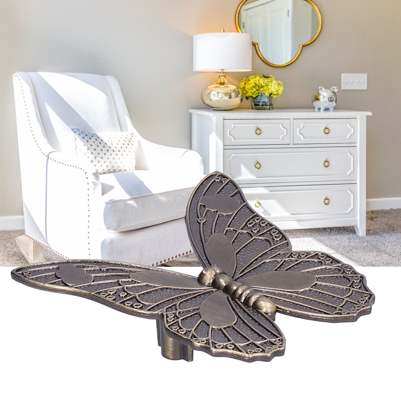 Butterfly Shape Handle Single Hole Double Hole Cabinet Knob Pull for Drawer view 12