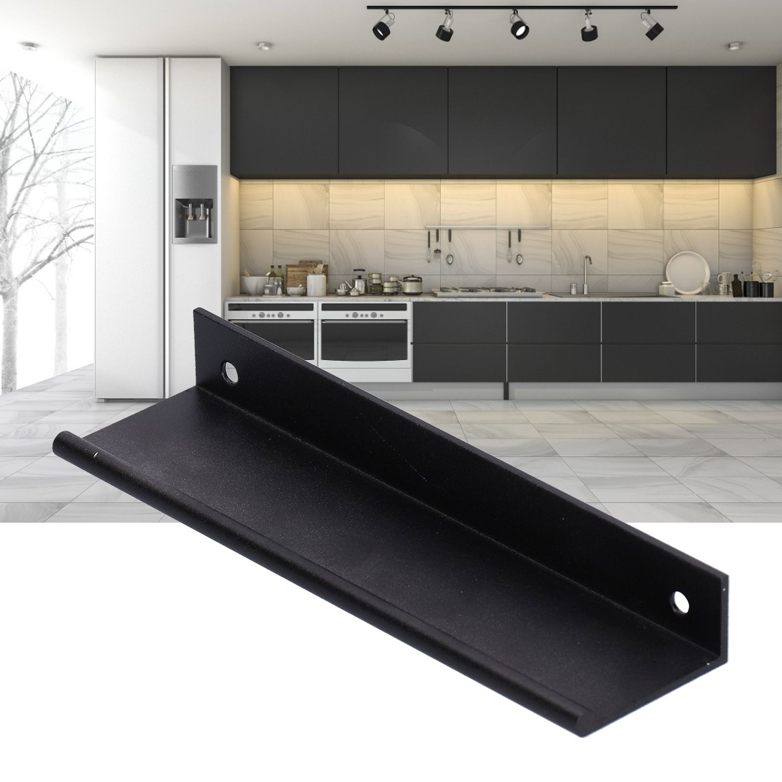 Drawer Handle Aluminum Alloy Thickened Cupboard Wardrobe Door Pull Handle for view 11