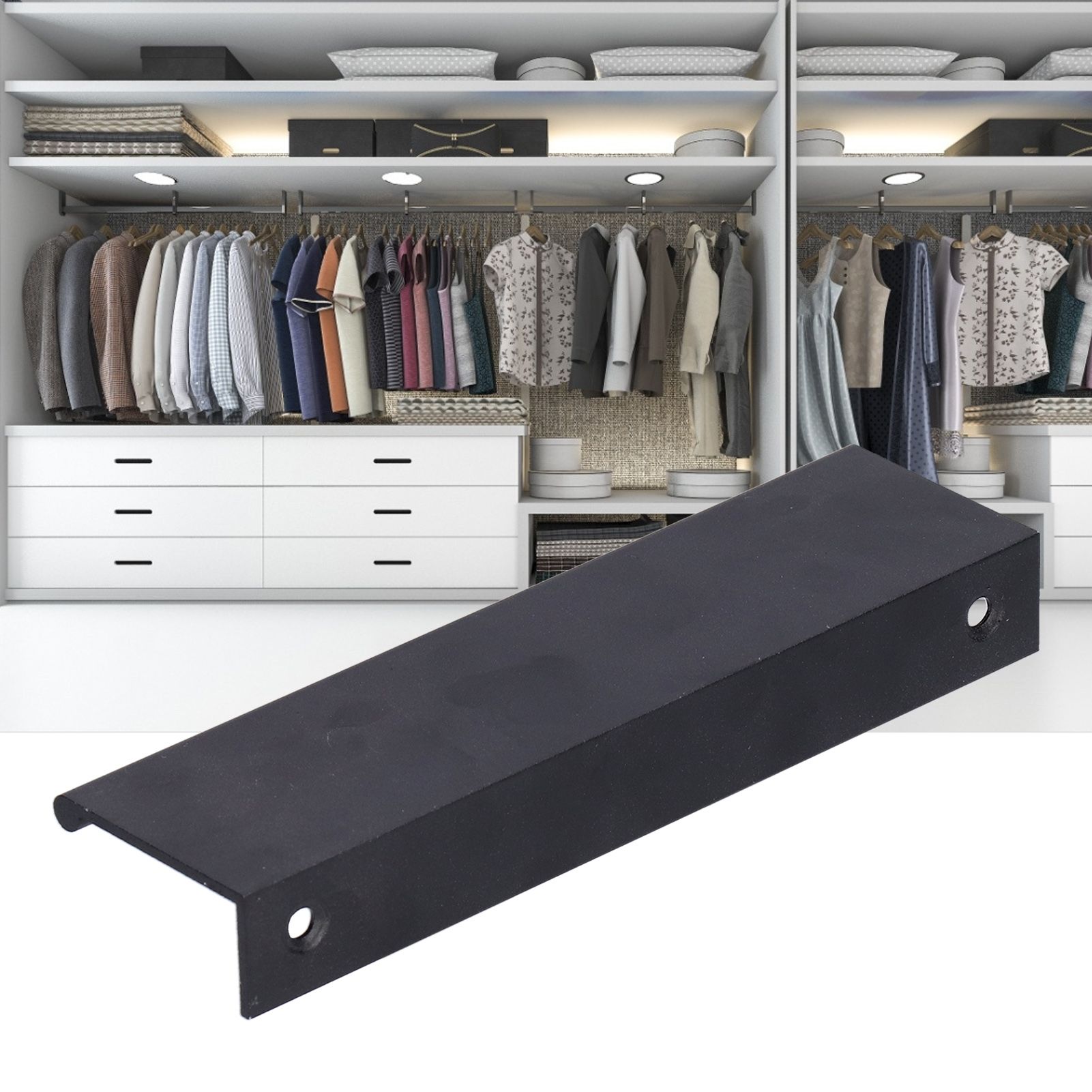 Drawer Handle Aluminum Alloy Thickened Cupboard Wardrobe Door Pull Handle for view 12