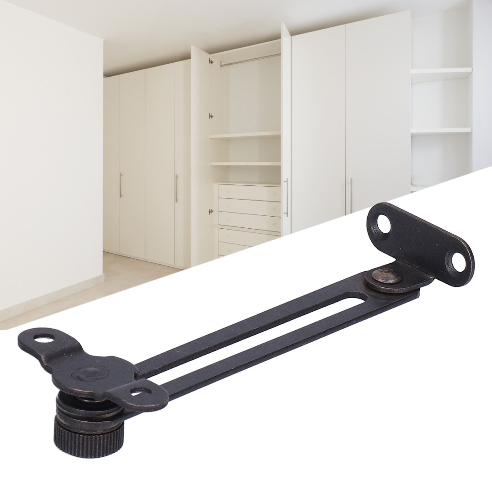 Cabinet Door Hinge Retro Iron Safety Support Spring Hinge Furniture Hardware view 12
