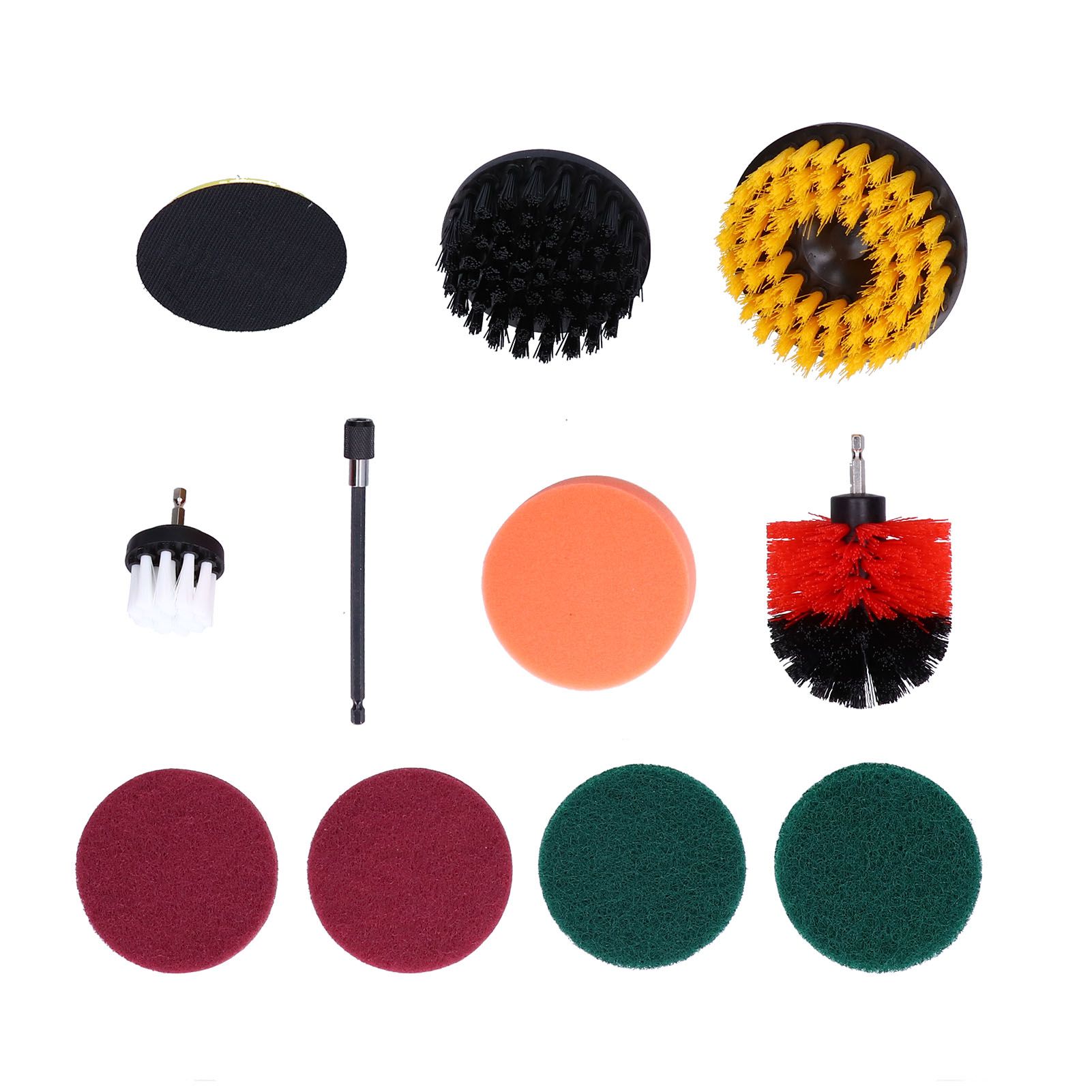 11PCS Drill Brush Attachment Power Scrubber Polishing Pad for Wall Cleaning view 2