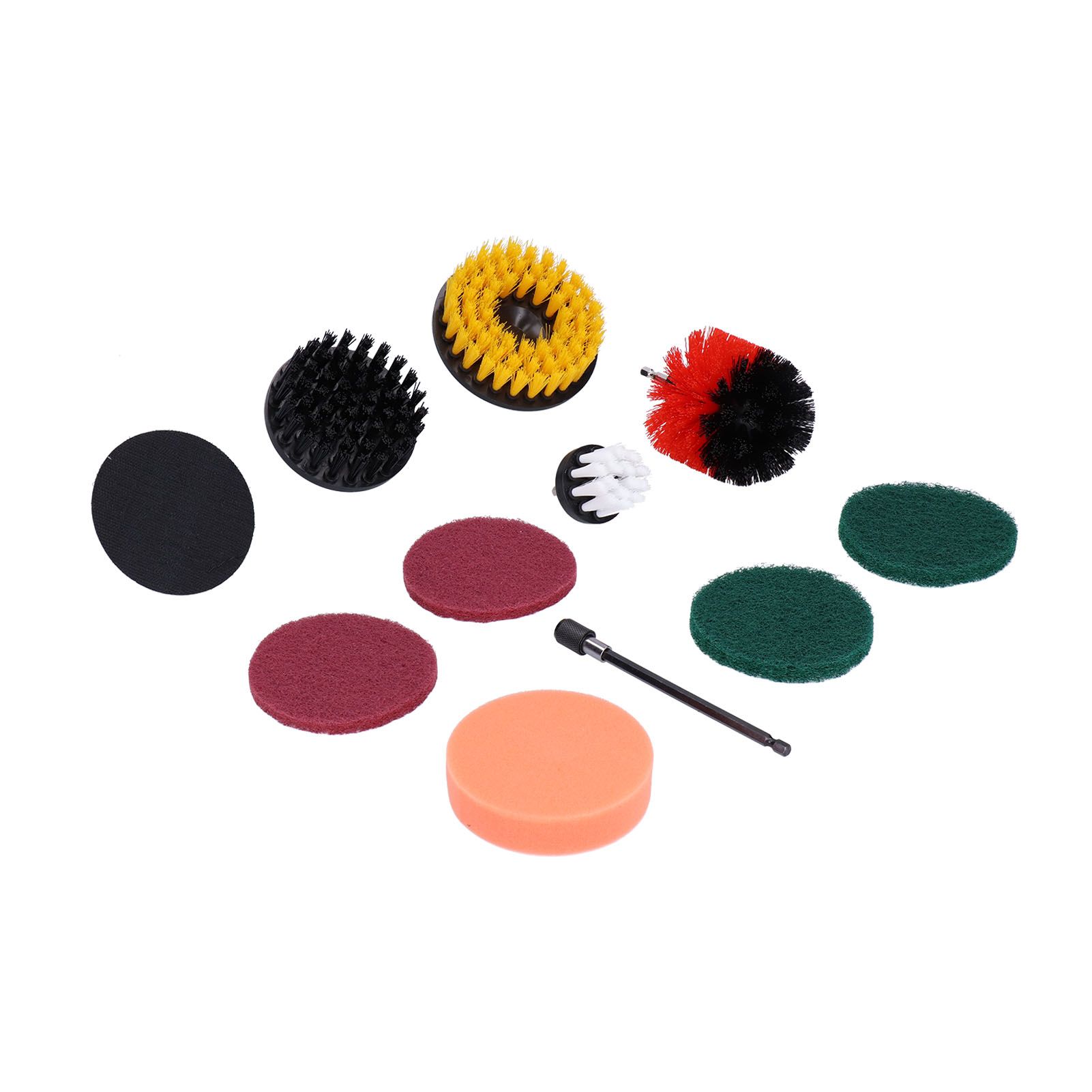 11PCS Drill Brush Attachment Power Scrubber Polishing Pad for Wall Cleaning view 5