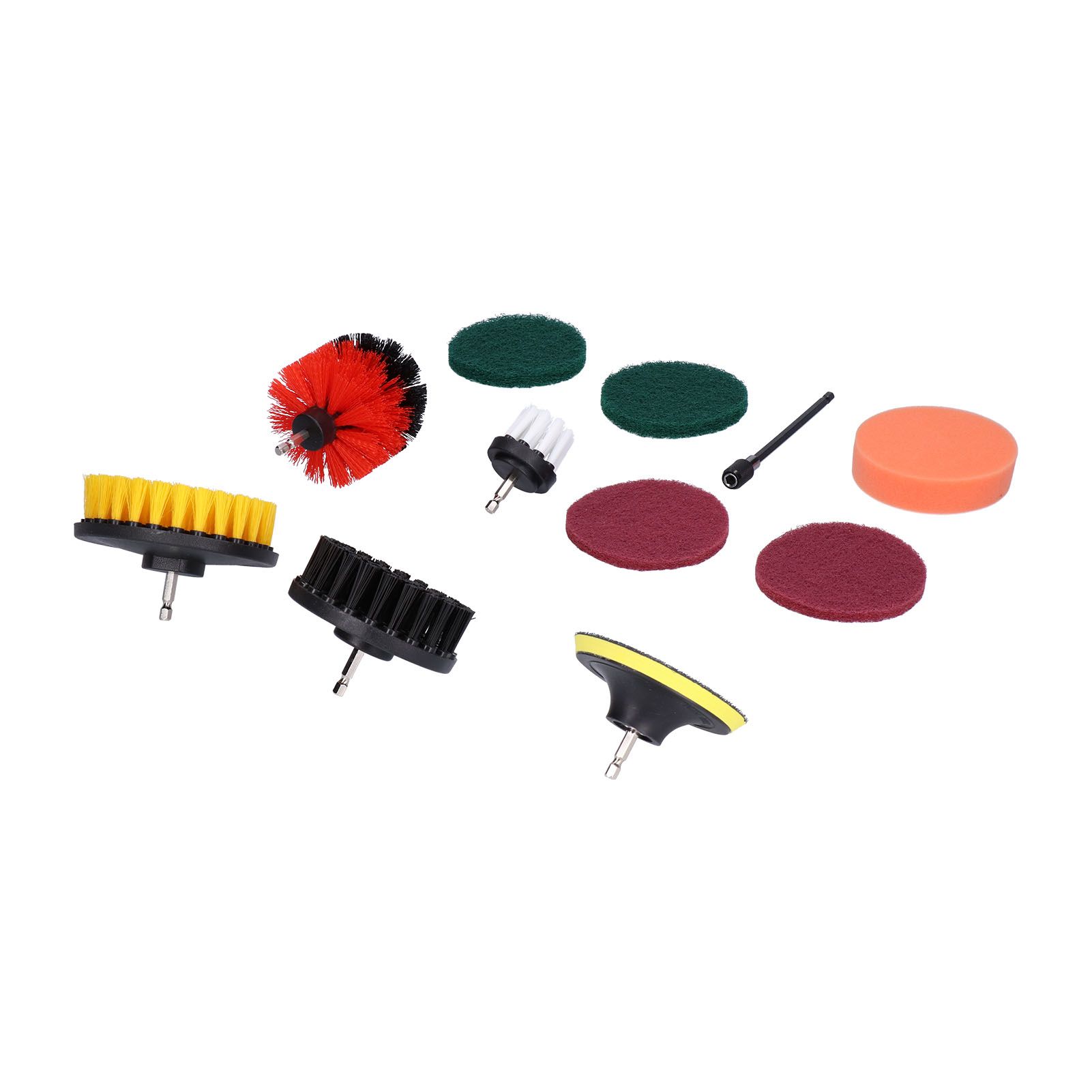 11PCS Drill Brush Attachment Power Scrubber Polishing Pad for Wall Cleaning view 6