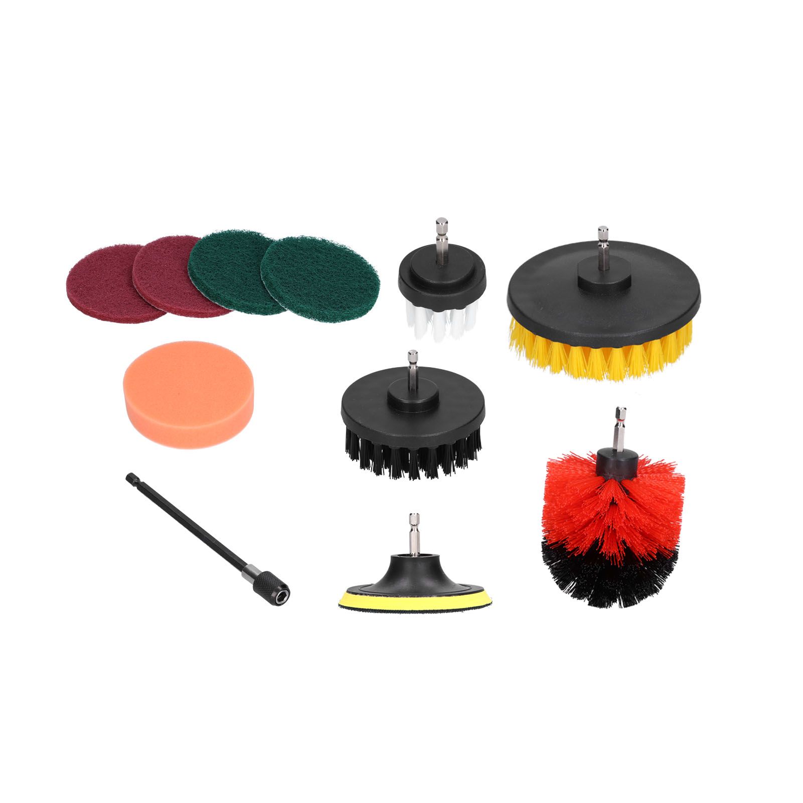 11PCS Drill Brush Attachment Power Scrubber Polishing Pad for Wall Cleaning view 8