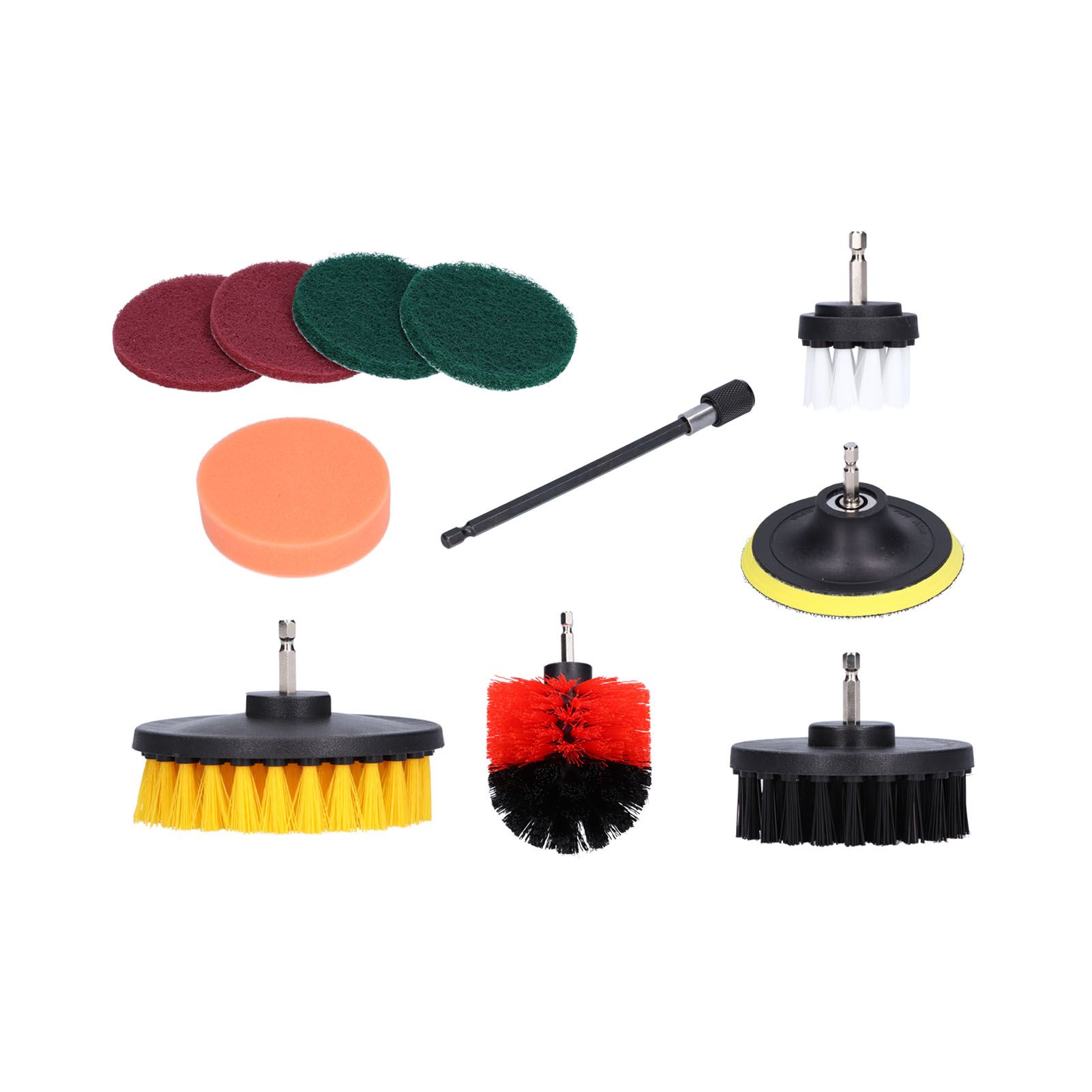 11PCS Drill Brush Attachment Power Scrubber Polishing Pad for Wall Cleaning view 9