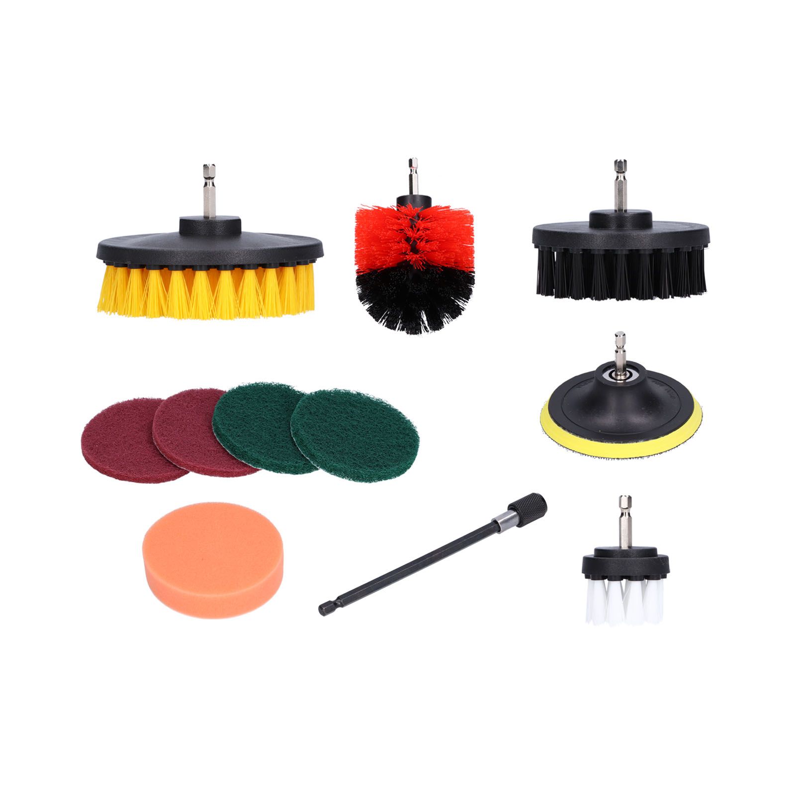 11PCS Drill Brush Attachment Power Scrubber Polishing Pad for Wall Cleaning view 10
