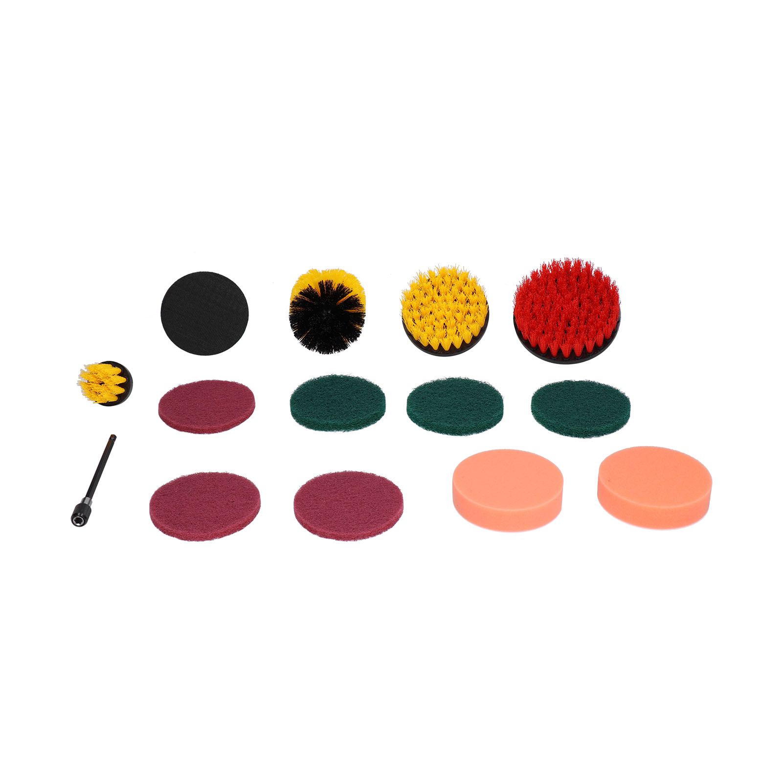 14PCS Drill Brush Attachment Set Power Scrubber Kit Scrub Brush Scrubbing Pads view 3