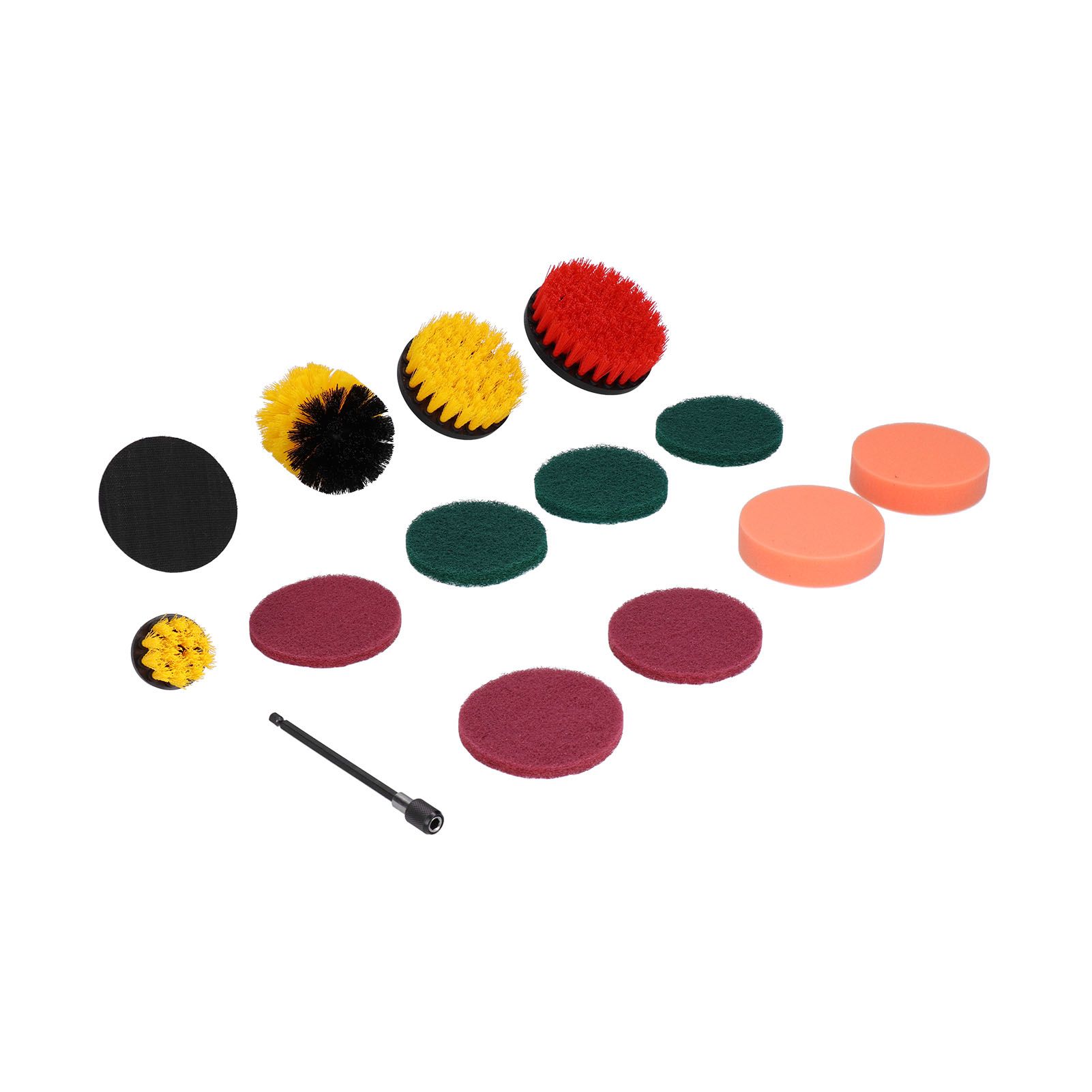 14PCS Drill Brush Attachment Set Power Scrubber Kit Scrub Brush Scrubbing Pads view 4