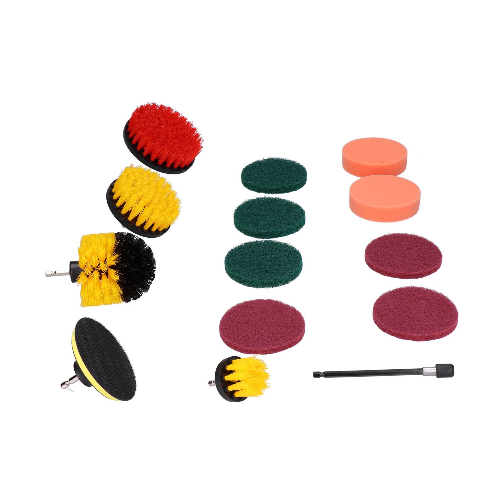 14PCS Drill Brush Attachment Set Power Scrubber Kit Scrub Brush Scrubbing Pads view 5