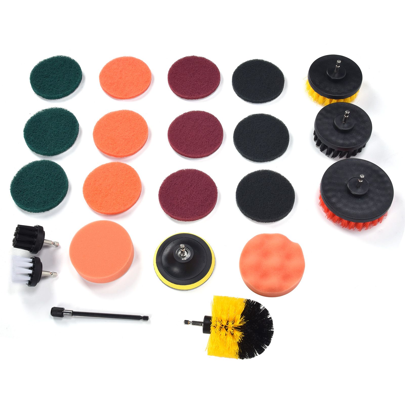 22PCS Drill Brush Attachment Scrub Pads Sponge Scrubber Brush Cleaning for view 5