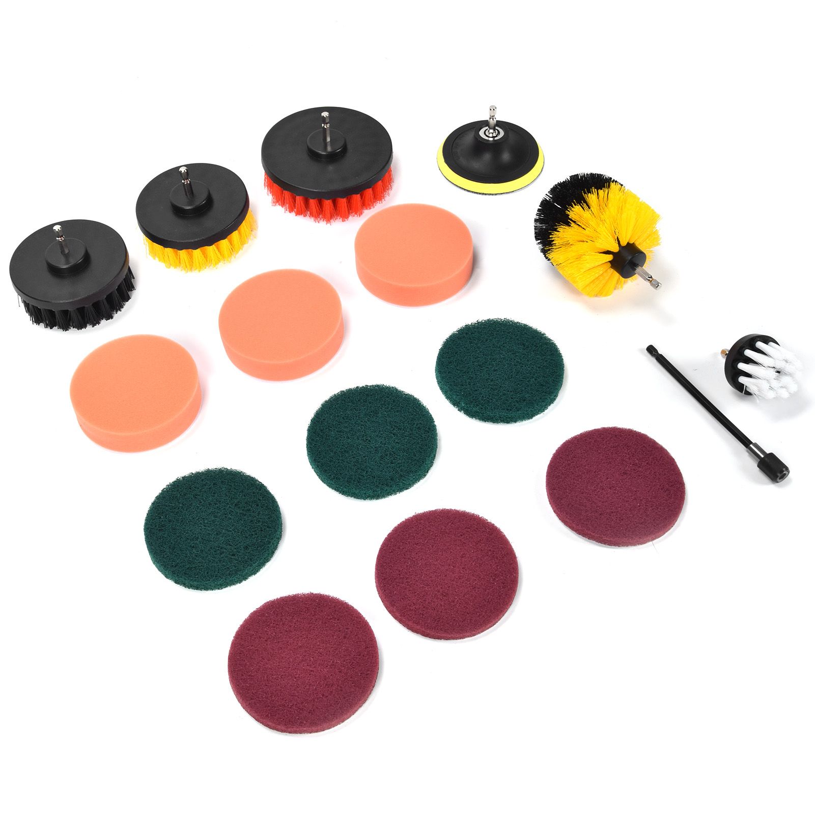 16PCS Drill Brush Attachment Set Scrub Pads Sponge Cleaning Brush for Wall view 6