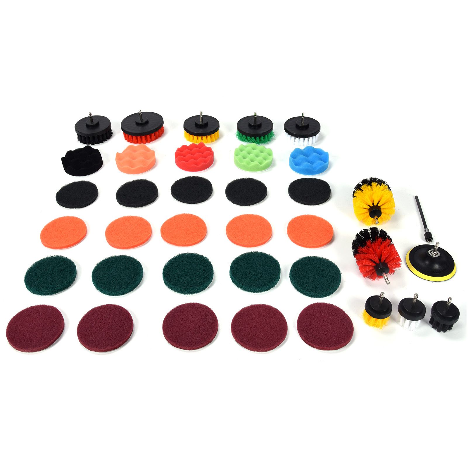 37PCS Drill Brush Attachments Set Scrub Pads and Sponge Power Scrubber Brush view 4