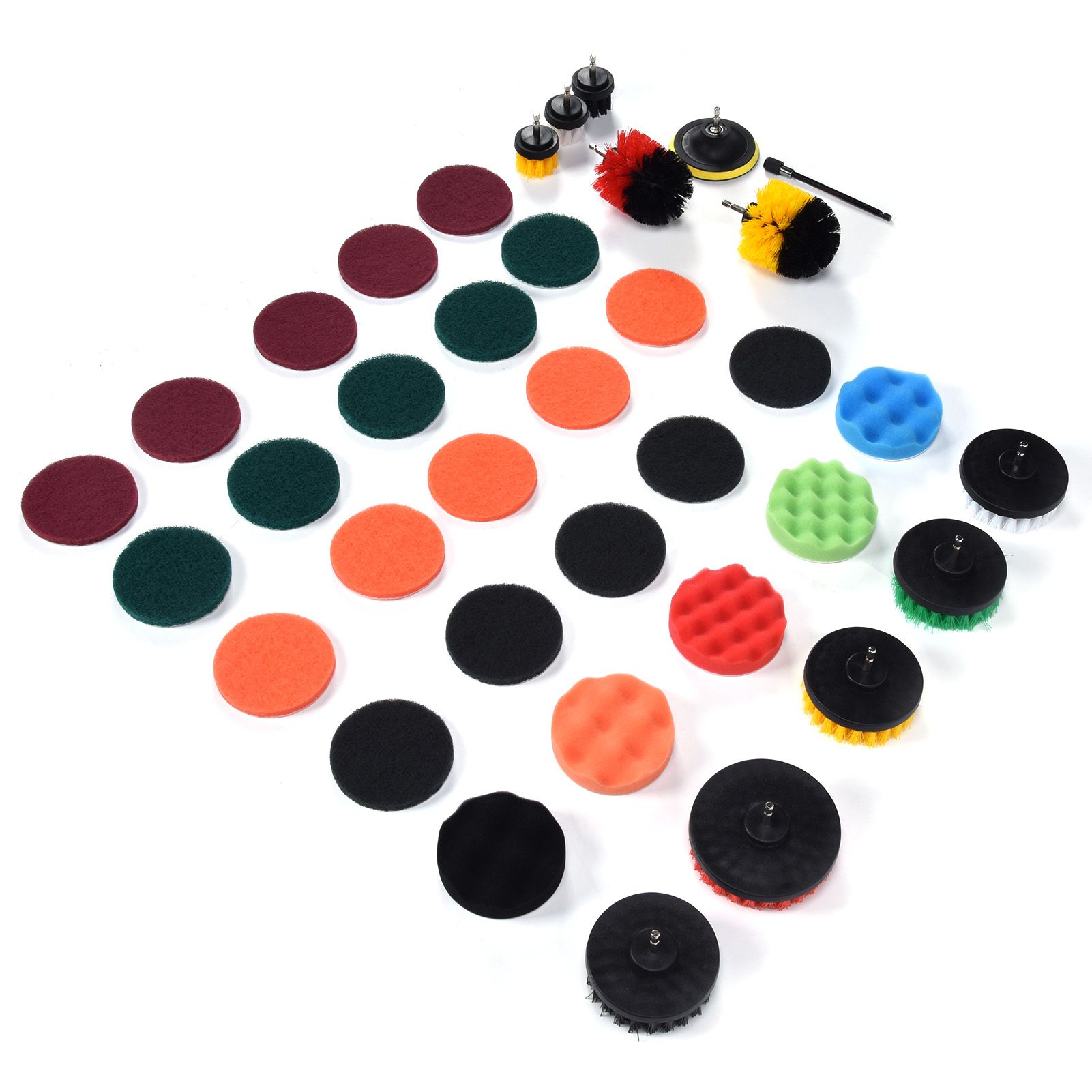 37PCS Drill Brush Attachments Set Scrub Pads and Sponge Power Scrubber Brush view 6
