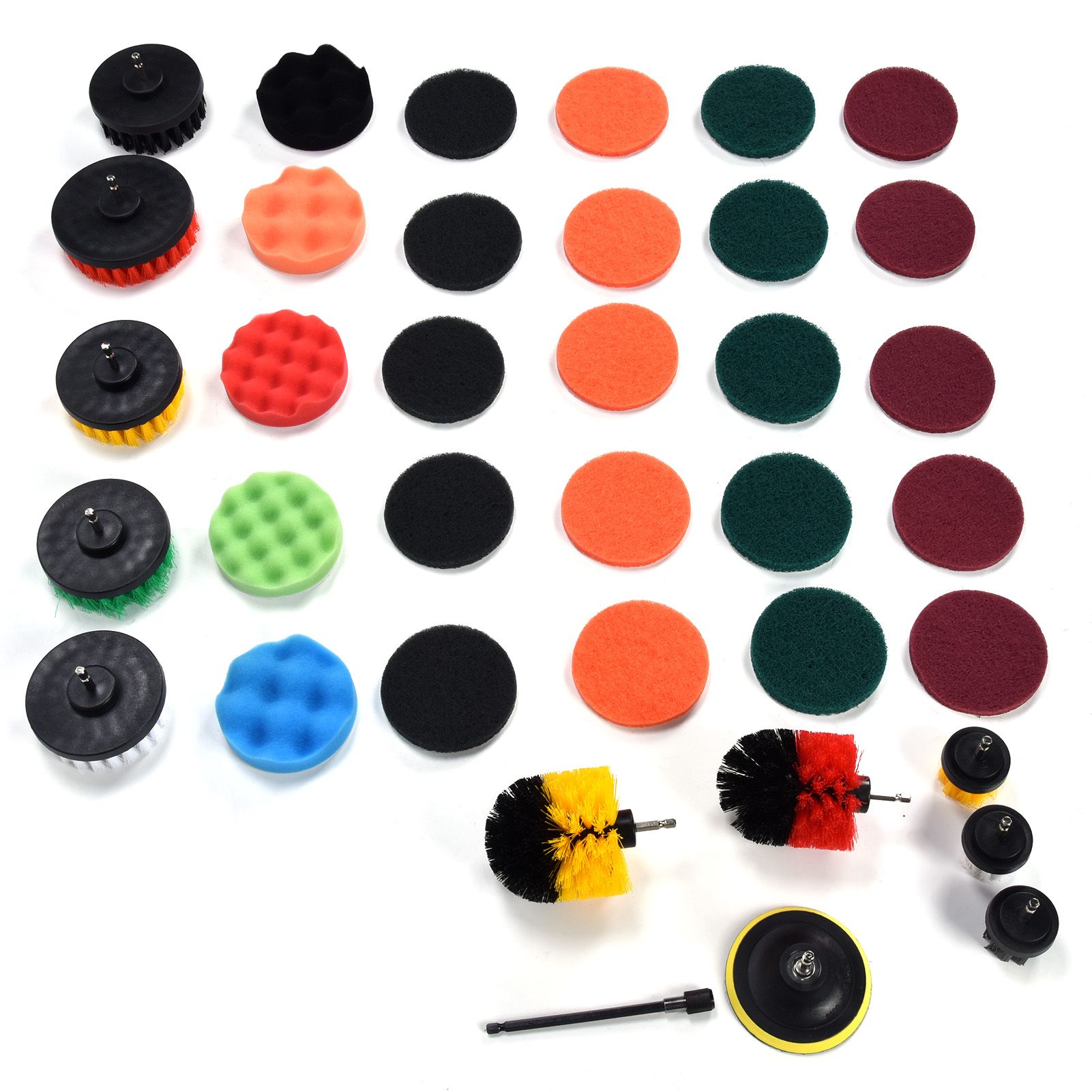 37PCS Drill Brush Attachments Set Scrub Pads and Sponge Power Scrubber Brush view 8