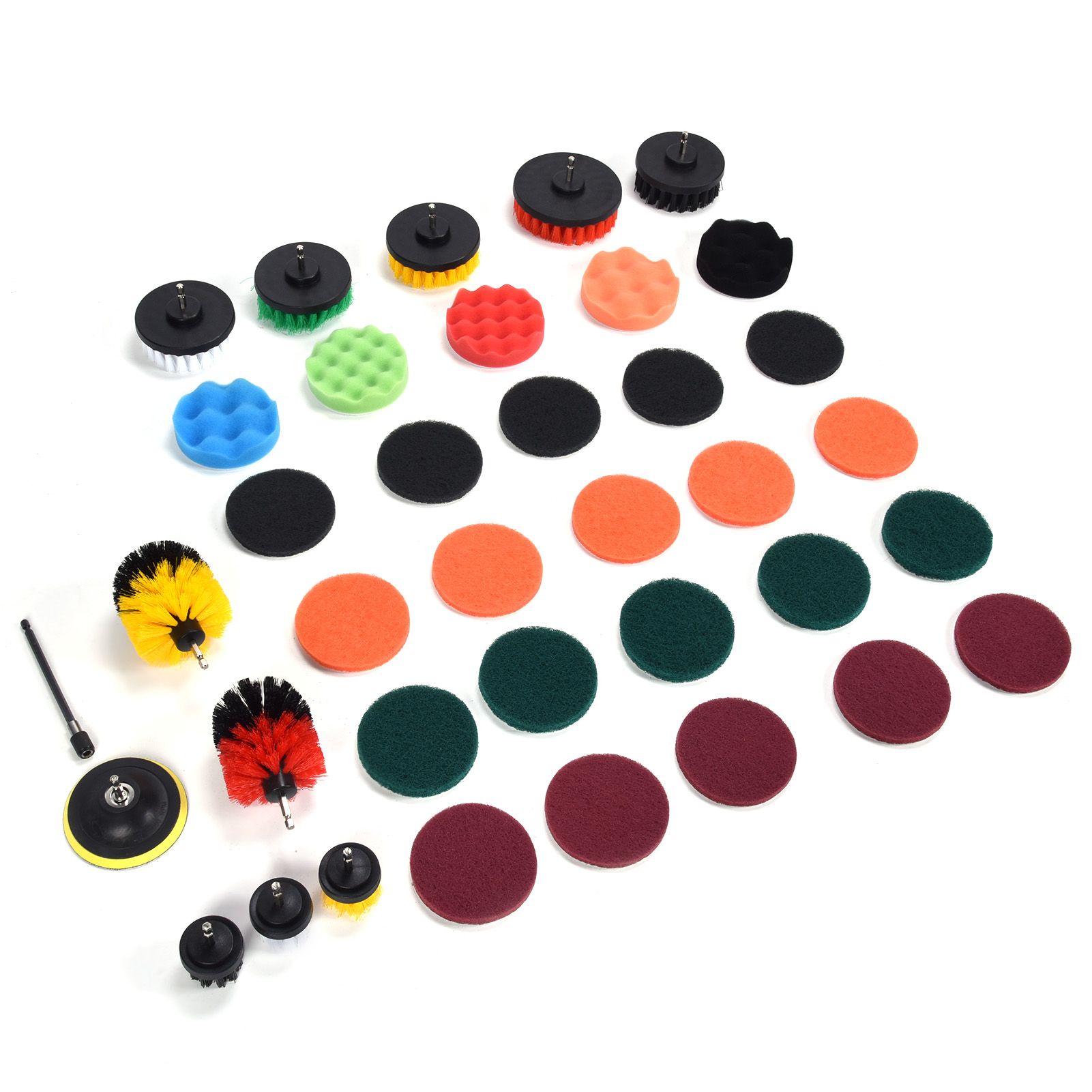 37PCS Drill Brush Attachments Set Scrub Pads and Sponge Power Scrubber Brush view 9