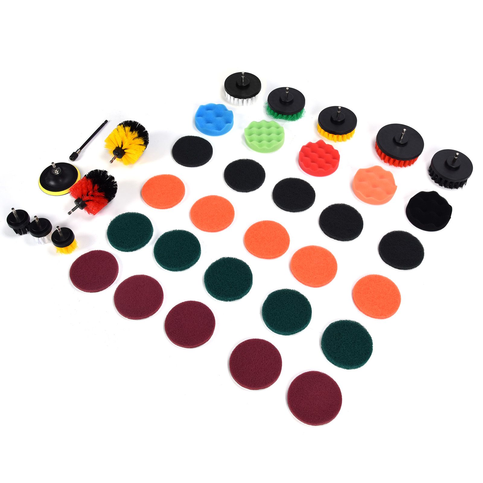 37PCS Drill Brush Attachments Set Scrub Pads and Sponge Power Scrubber Brush view 10