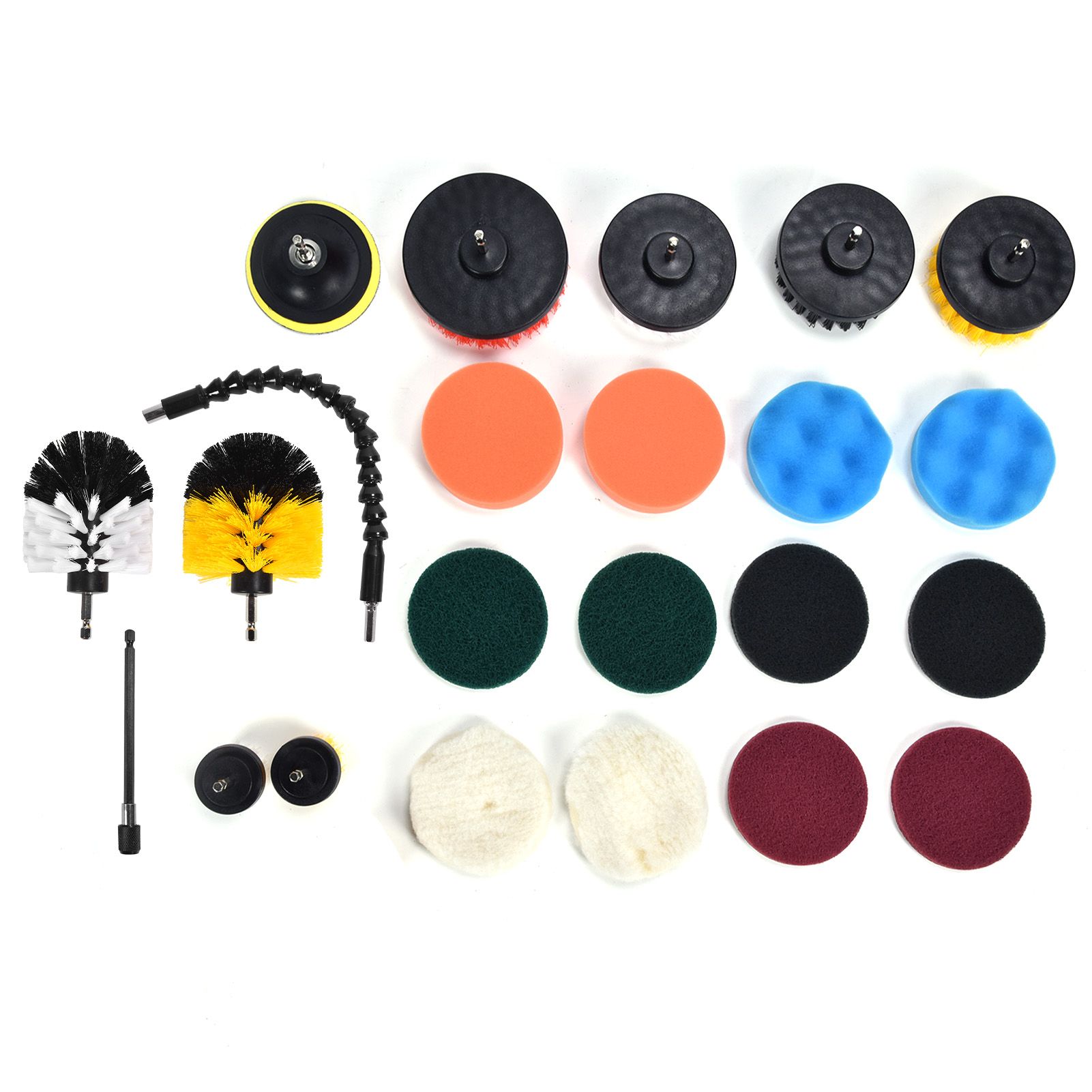 23PCS Drill Brush Attachment Set for Household Cleaning with Brushes Scouring view 2