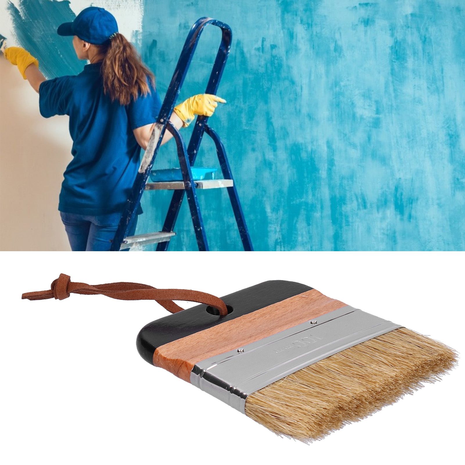 Multifunctional Paint Brush with Wooden Handle for Painting Waxing Varnishes view 11