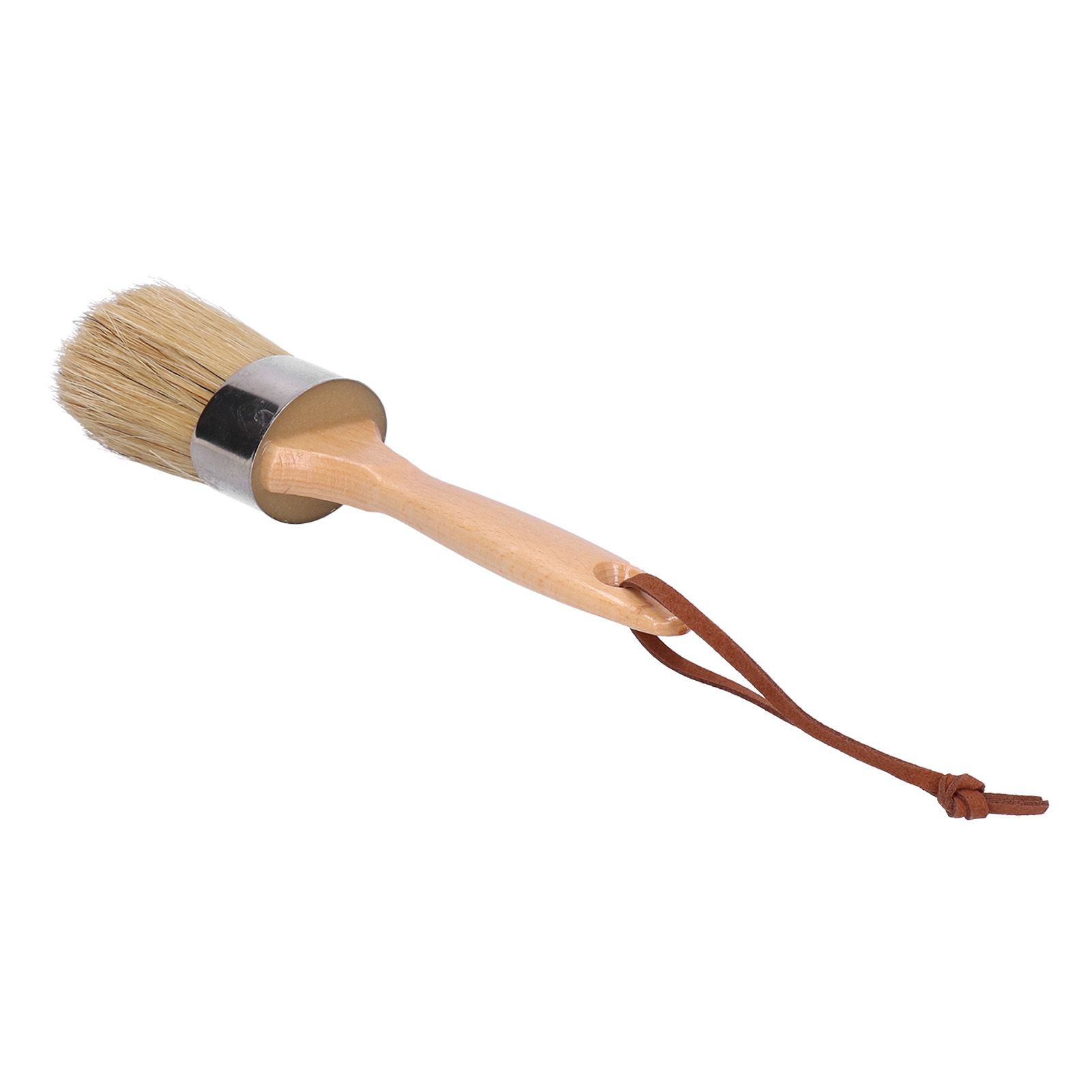 2in Round Brush Chalk Paint Brush with Wooden Handle Painting and Waxing Tool view 4