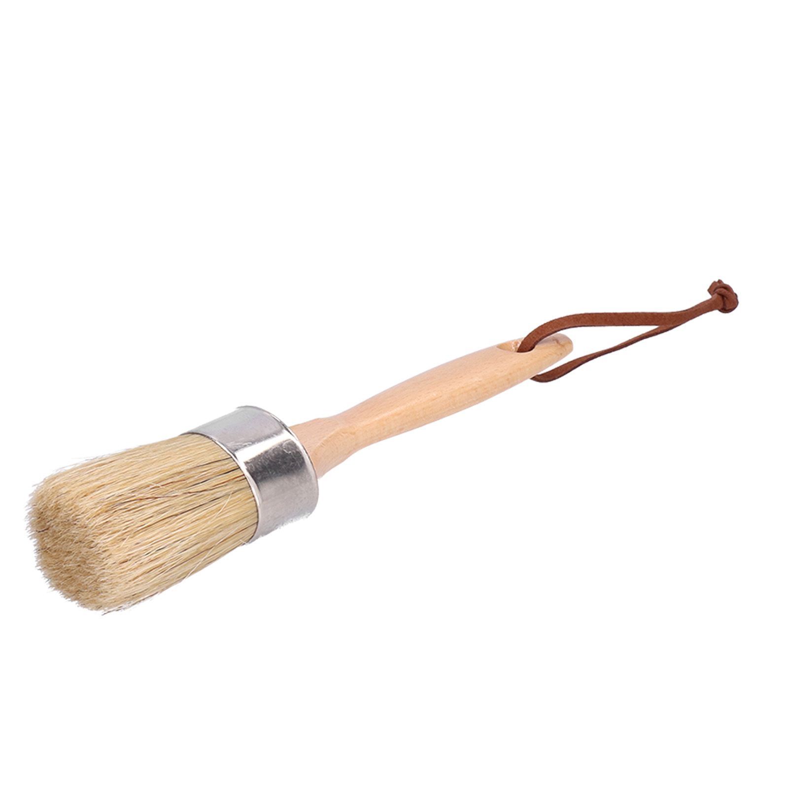 2in Round Brush Chalk Paint Brush with Wooden Handle Painting and Waxing Tool view 6