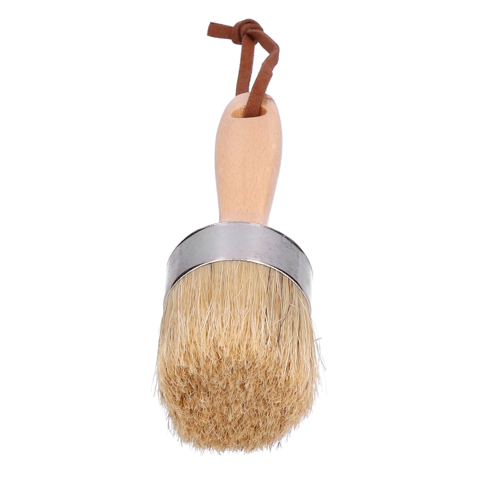 2in Round Brush Chalk Paint Brush with Wooden Handle Painting and Waxing Tool view 7