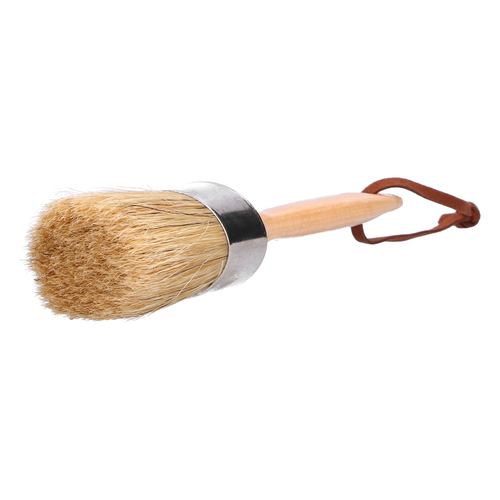 2in Round Brush Chalk Paint Brush with Wooden Handle Painting and Waxing Tool view 8