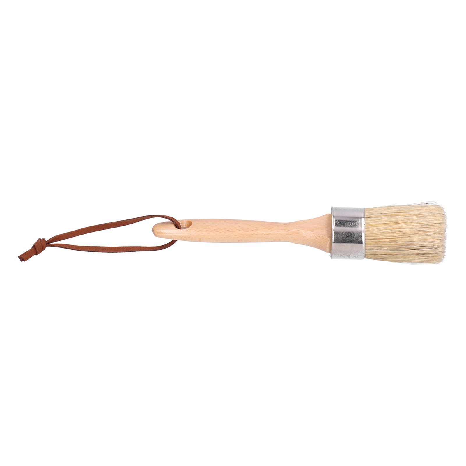 2in Round Brush Chalk Paint Brush with Wooden Handle Painting and Waxing Tool view 10