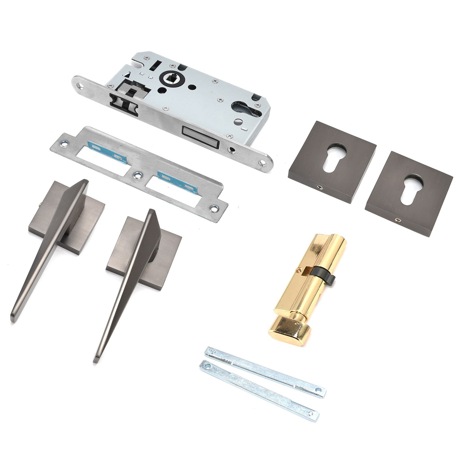 Split Door Lock Handle Kit Modern AntiTheft Door Lockset for Home Bedroom view 10