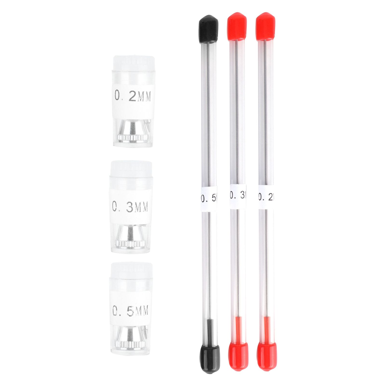 0.2/0.3/0.5mm Airbrush Nozzle Airbrush Needle Nozzle Cap Replacement Parts for