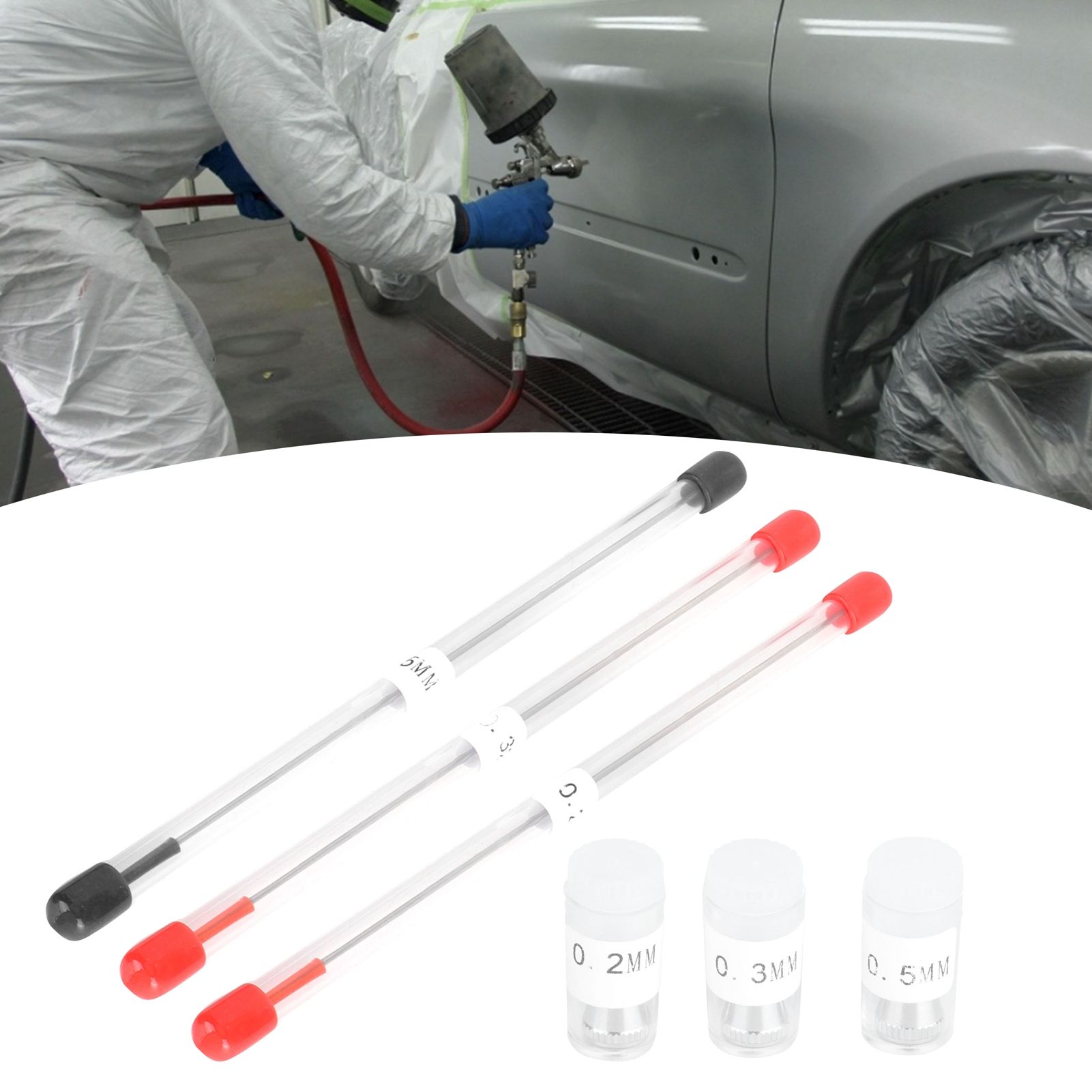 0.2/0.3/0.5mm Airbrush Nozzle Airbrush Needle Nozzle Cap Replacement Parts for view 12
