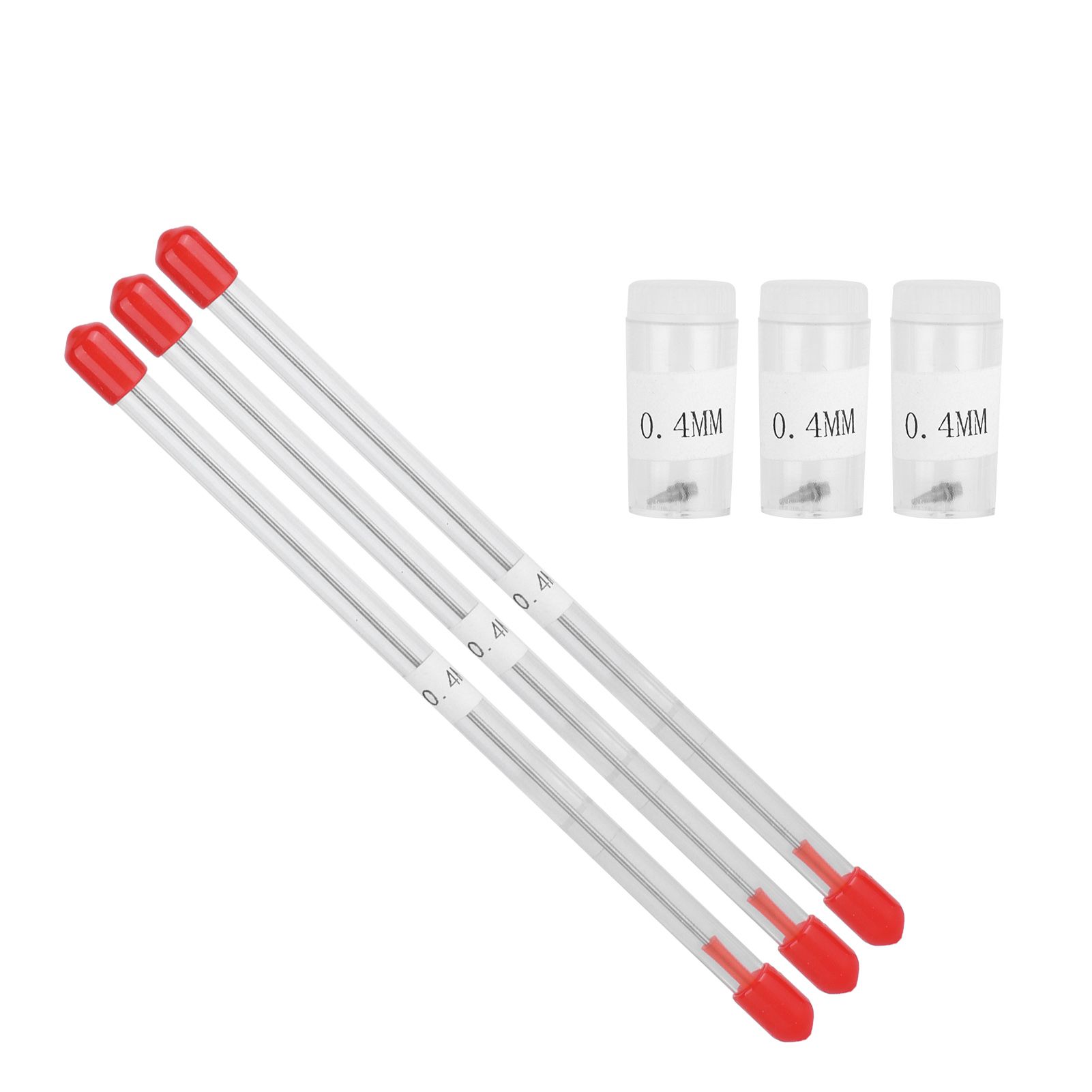 3 Set 0.4mm Airbrush Nozzle Airbrush Needles Replacement Parts for Spray Gun