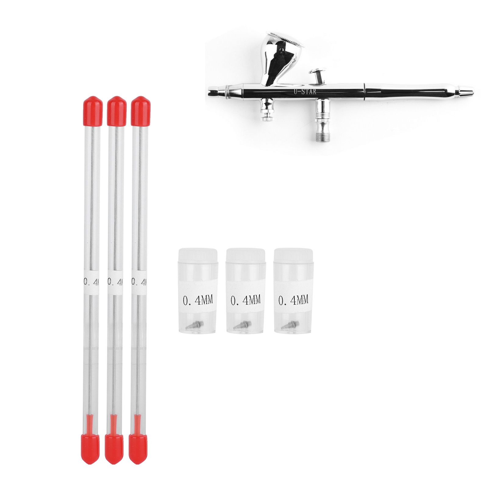 3 Set 0.4mm Airbrush Nozzle Airbrush Needles Replacement Parts for Spray Gun view 11
