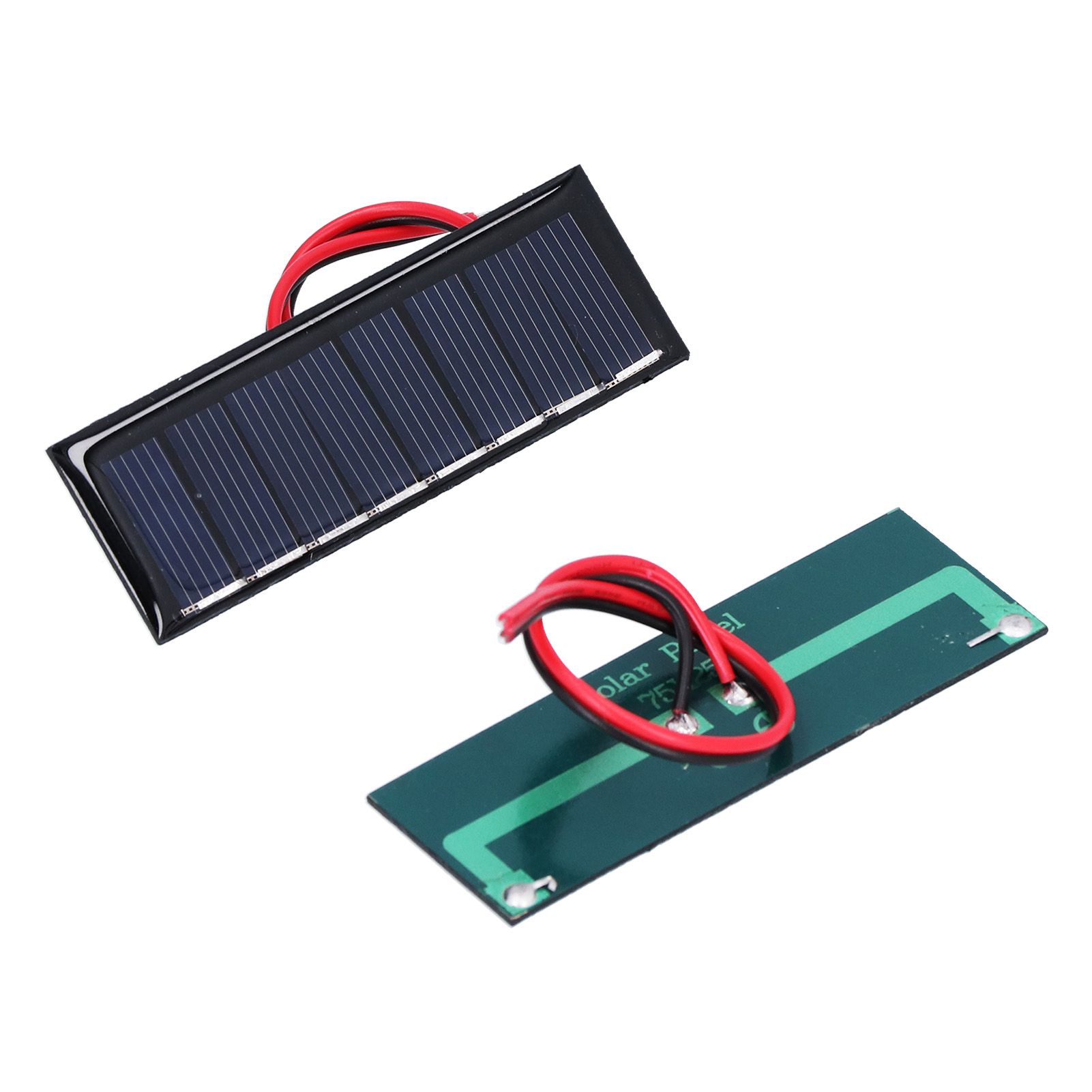 2Pcs 0.2W 4V Solar Panel with Electronic Wire Polysilicon Solar Board for