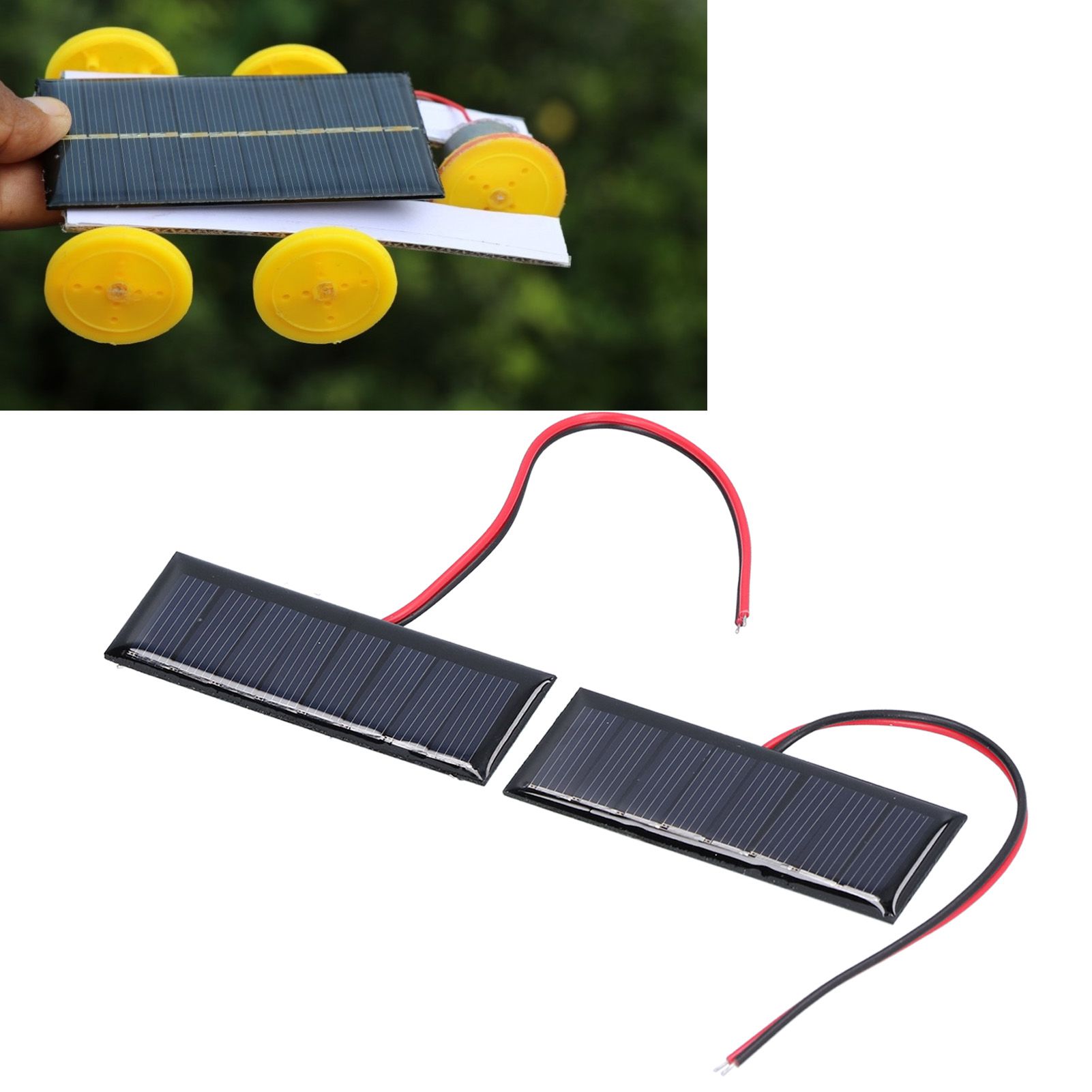 2Pcs 0.2W 4V Solar Panel with Electronic Wire Polysilicon Solar Board for view 11