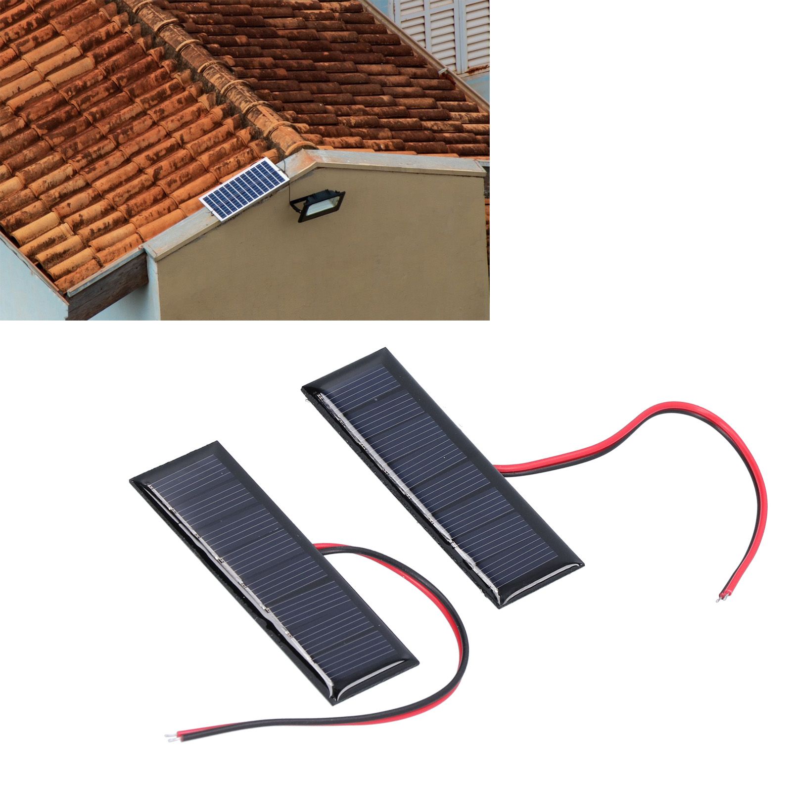 2Pcs 0.2W 4V Solar Panel with Electronic Wire Polysilicon Solar Board for view 12