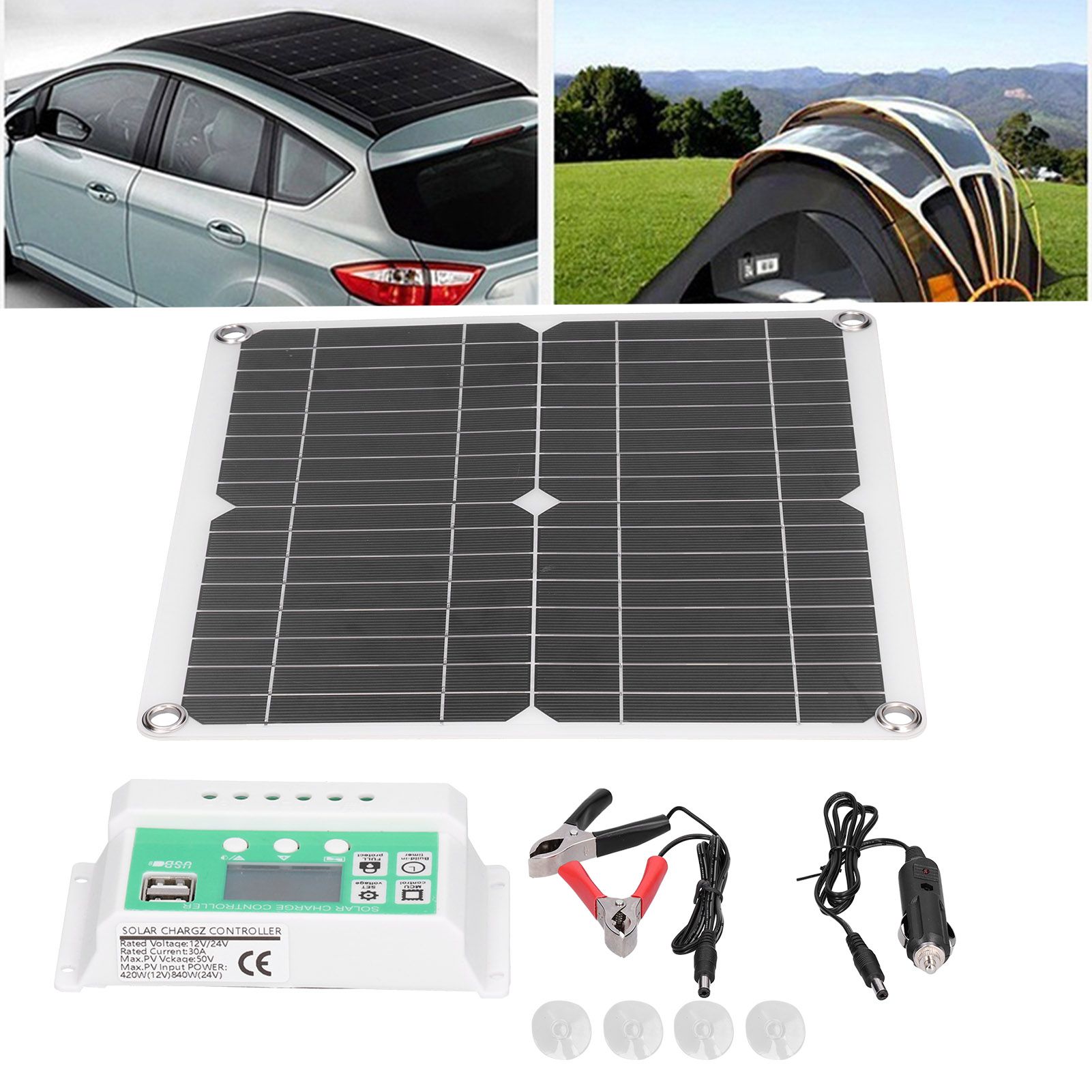 40W 18V Monocrystalline Silicon Flexible Solar Panel with 30A Solar Charge view 11