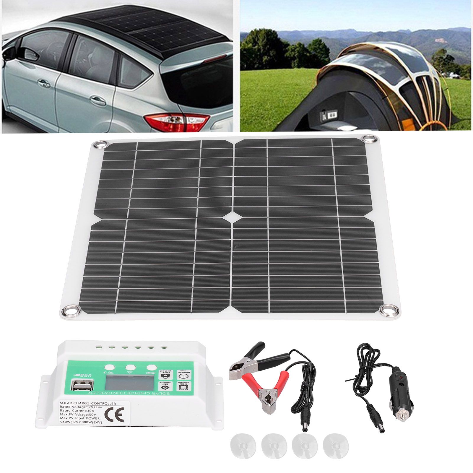 40W 18V Monocrystalline Silicon Flexible Solar Panel with 40A Solar Charge view 11