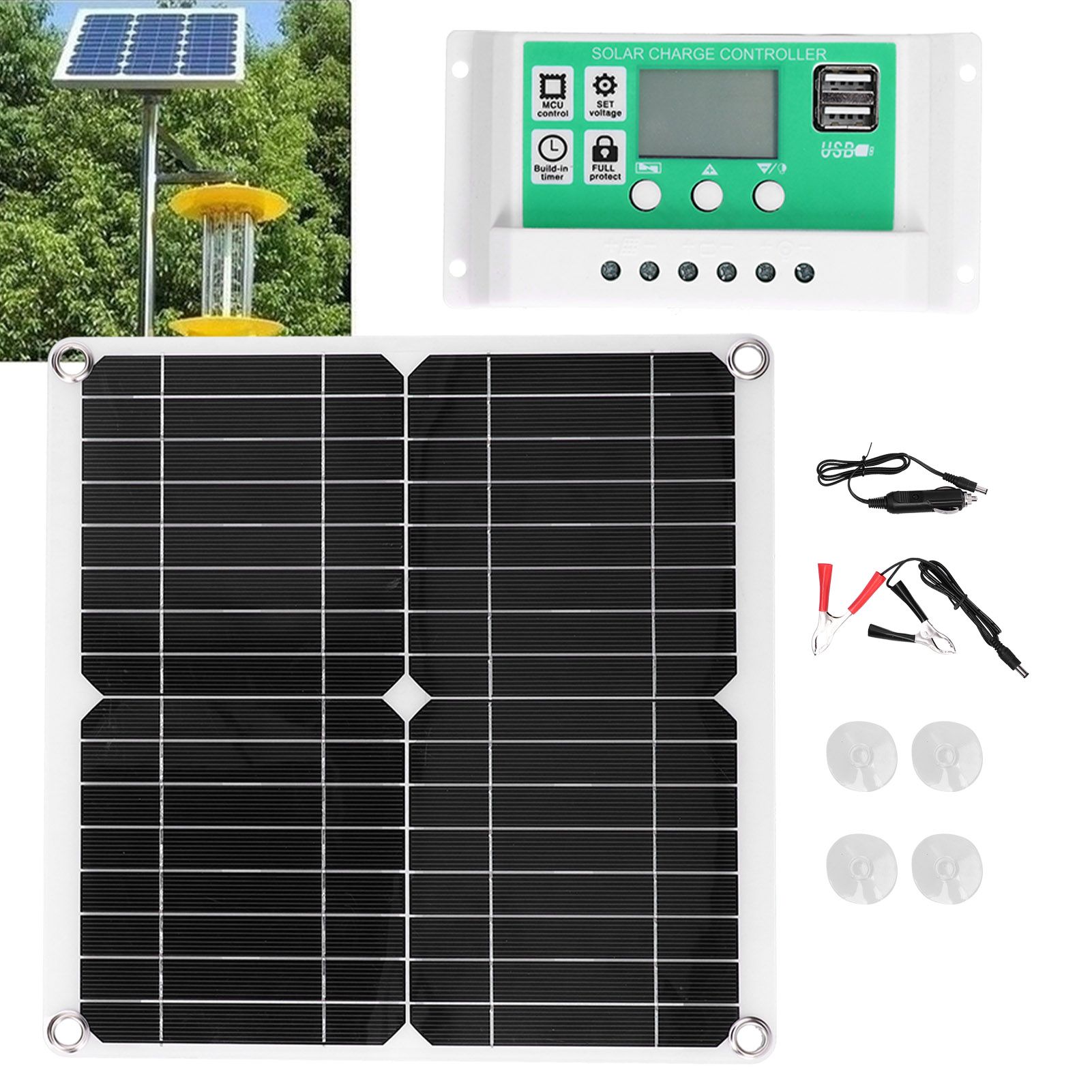40W 18V Monocrystalline Silicon Flexible Solar Panel with 50A Solar Charge view 12
