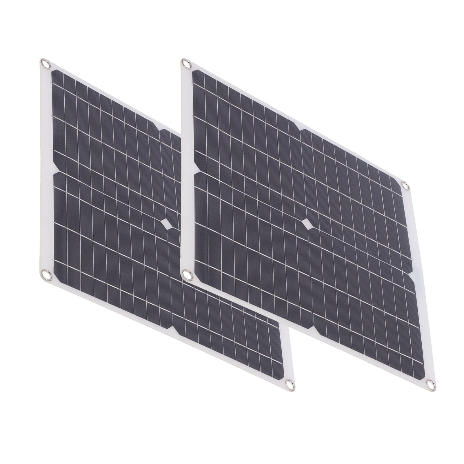 2Pcs 20V 25W Solar Panel 30A Solar Charge Controller Cable Set Photovoltaic view 7
