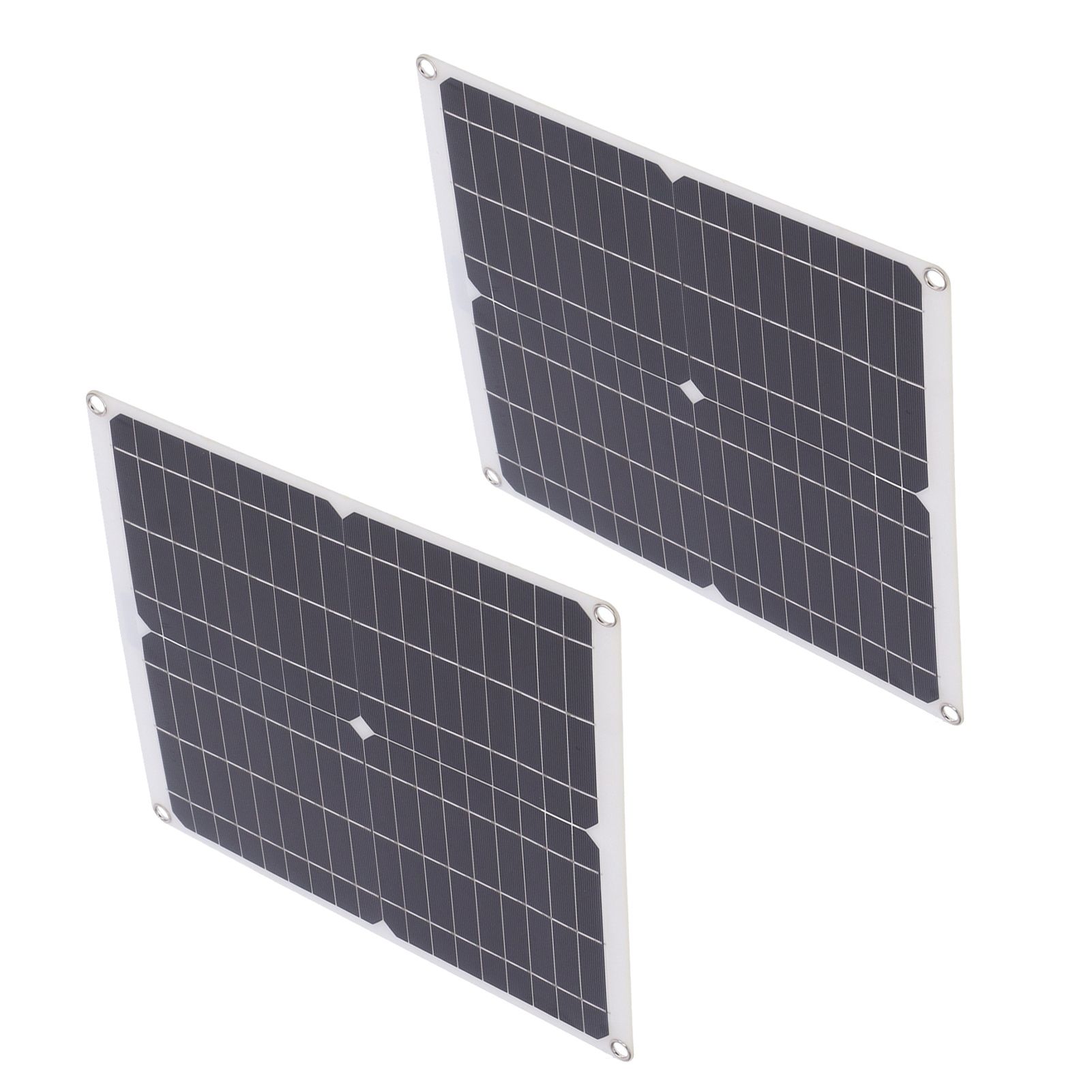 2Pcs 20V 25W Solar Panel 30A Solar Charge Controller Cable Set Photovoltaic view 8
