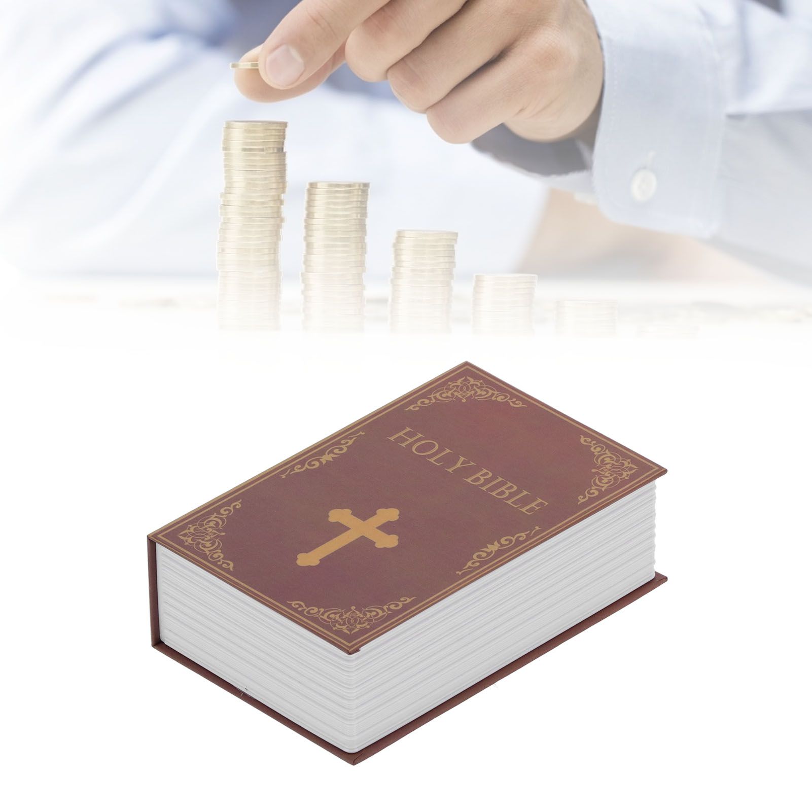 Safe Box Simulation Mini Book Dictionary Password Gift Cash Save Money Storage view 11