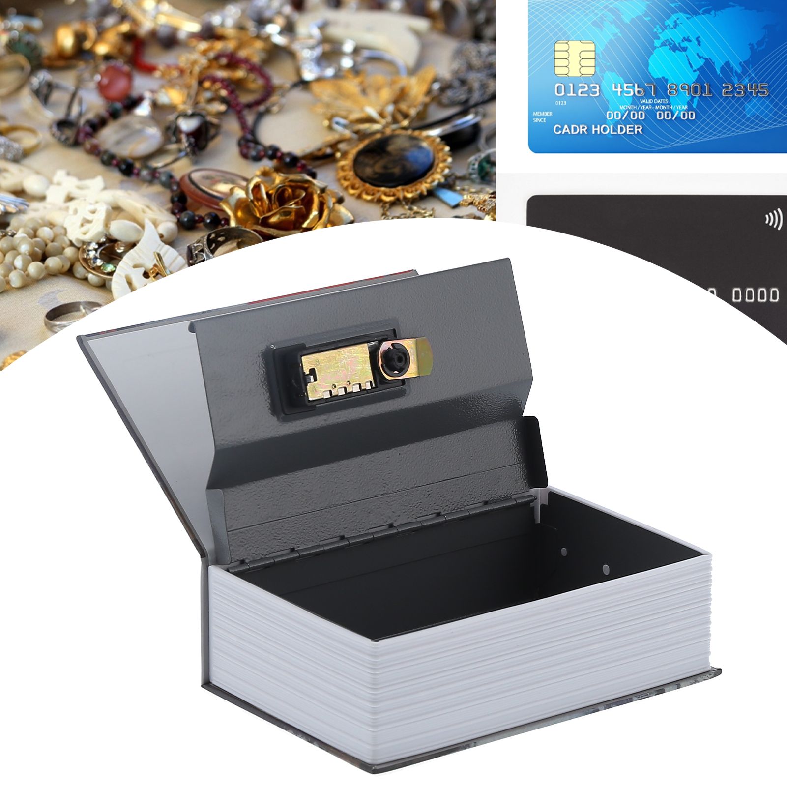 Innovative Book Safe Box Portable Simulation Book Shaped Safety Storage Box view 12